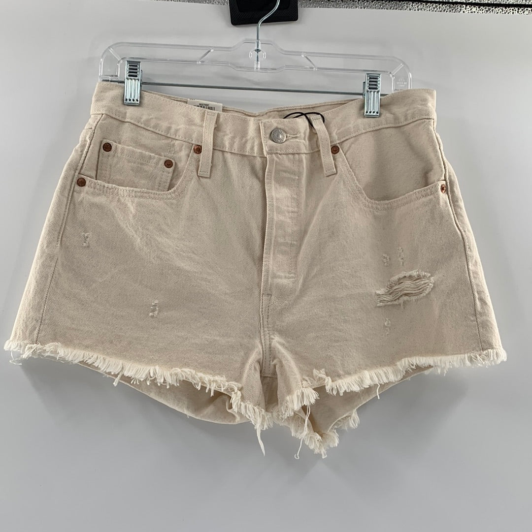 Free People Levi 501 Beige Shorts (Sz29)