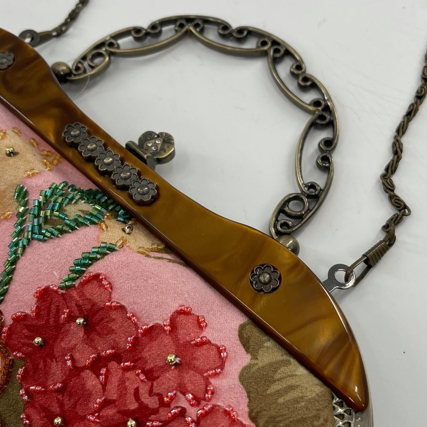 Vintage Pink Floral Purse