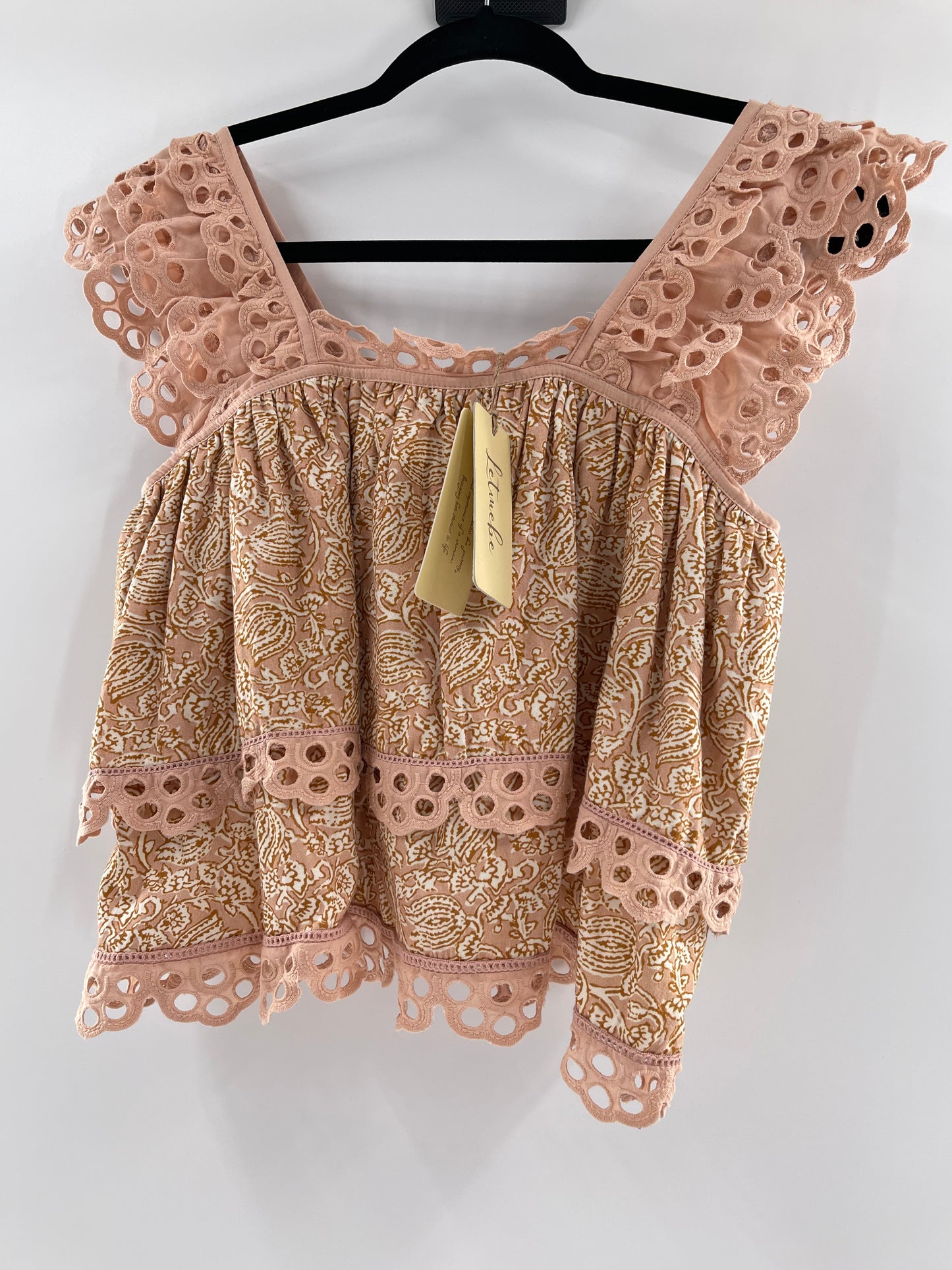 Anthropologie Let me Be Delicate Ruffle Sleeve Tank (Small)