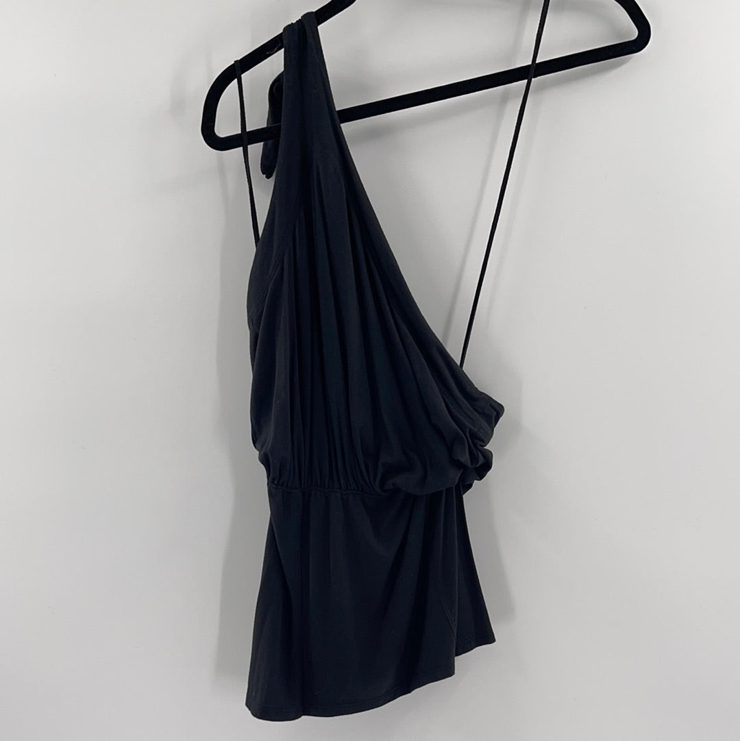 Free People Black One Shoulder Tank (M)