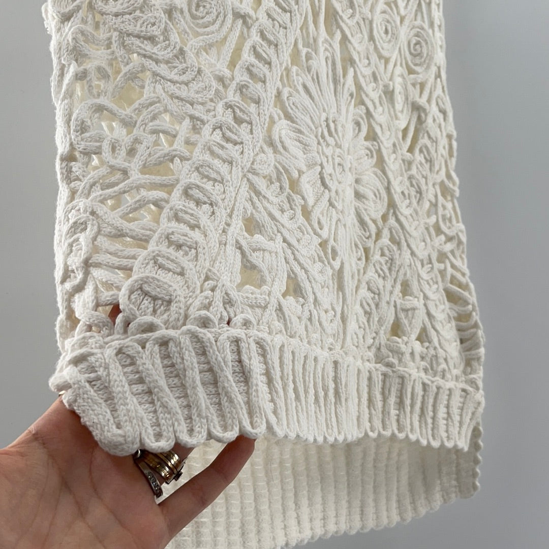 Rebecca Elliot White Knit Tank (S/M)