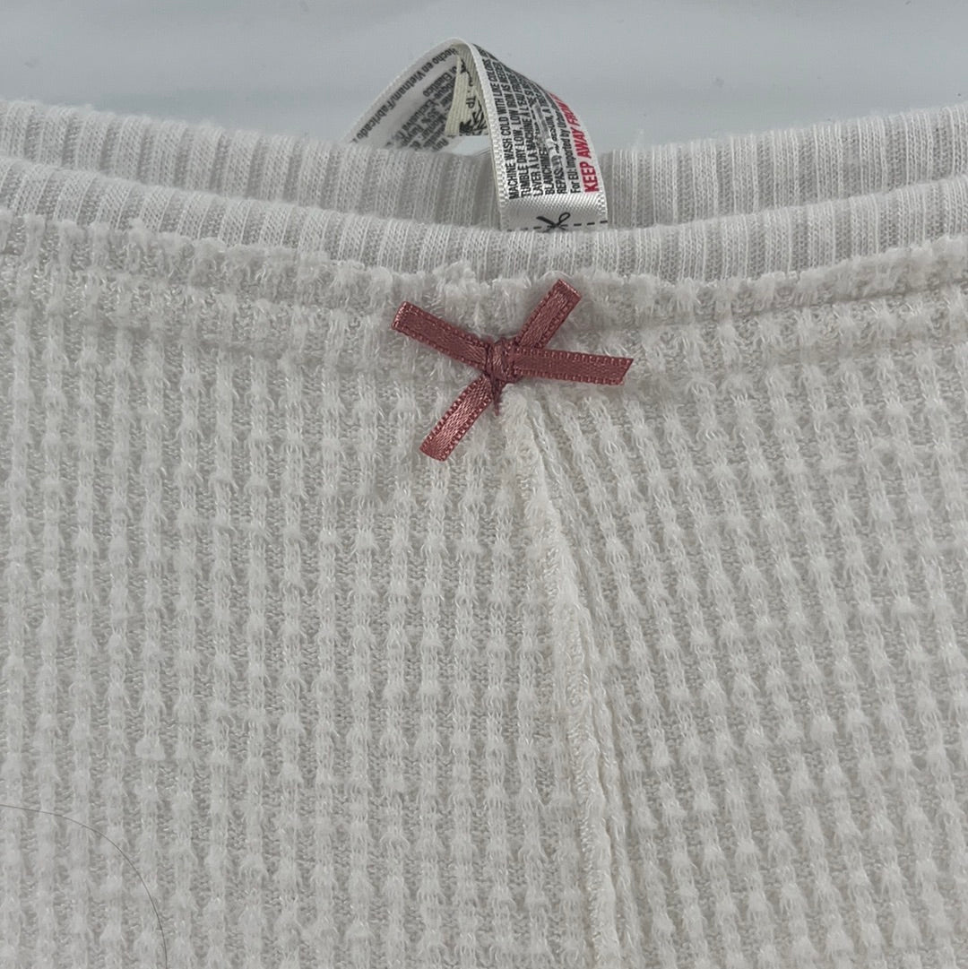 Intimately Free People White Waffle Knit Ruched Leggings (Size XS)