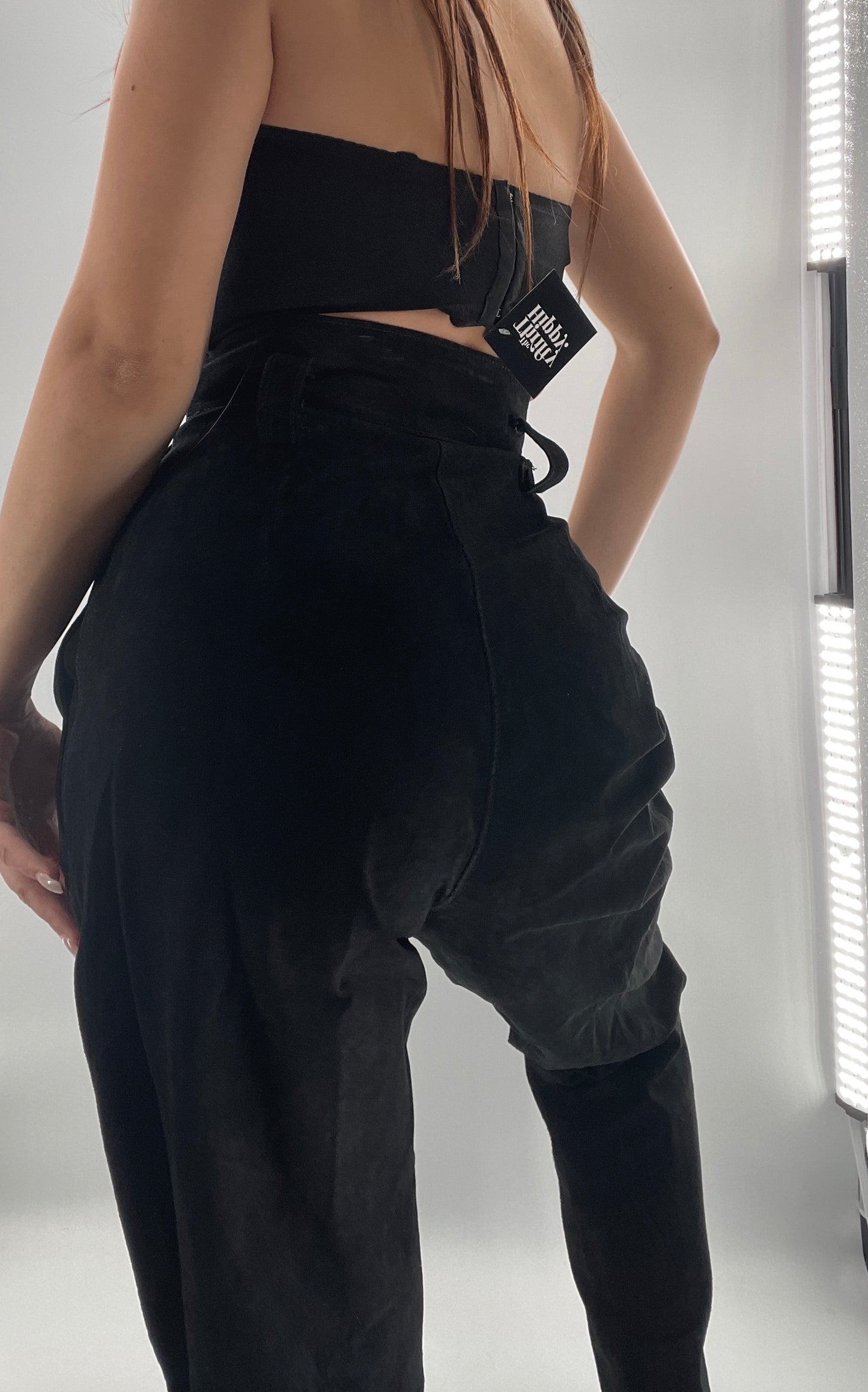 Windsor Black Lace Beaded Cropped Corset (XS)