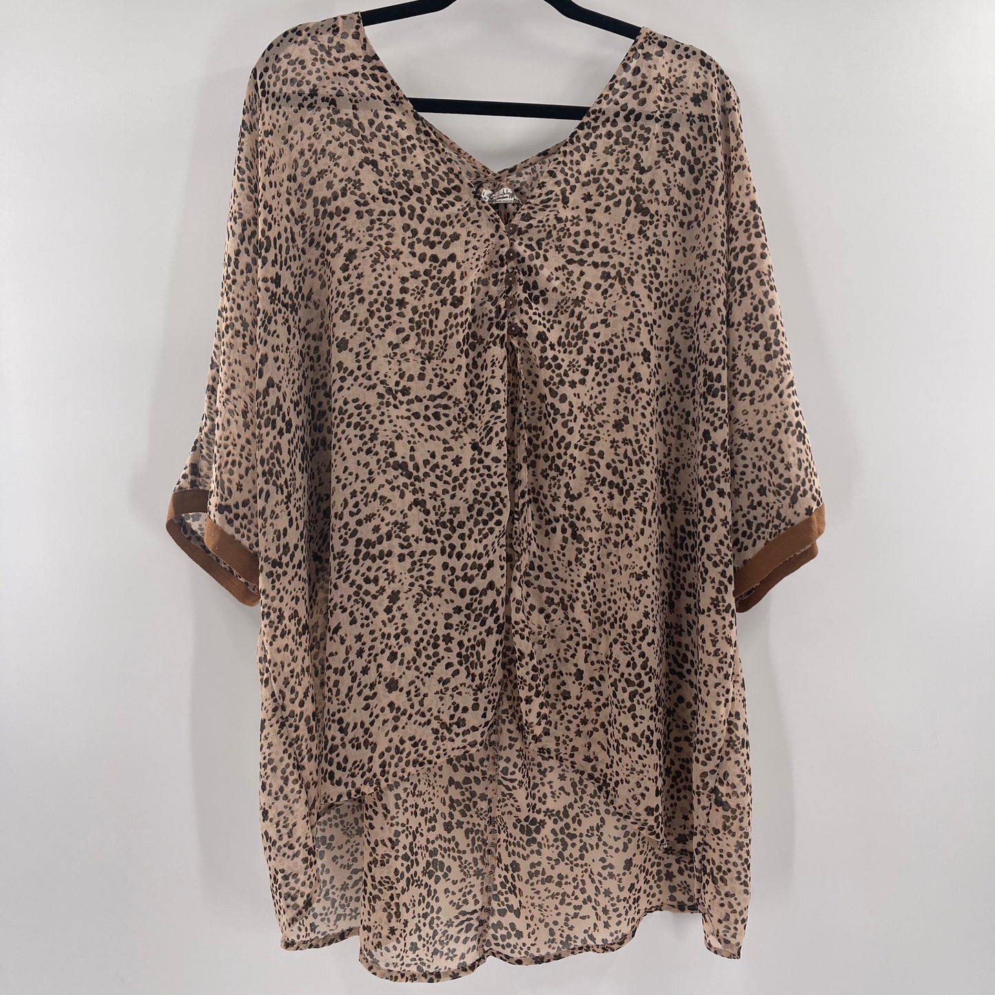 Free People Cheetah Print Blouse (S)