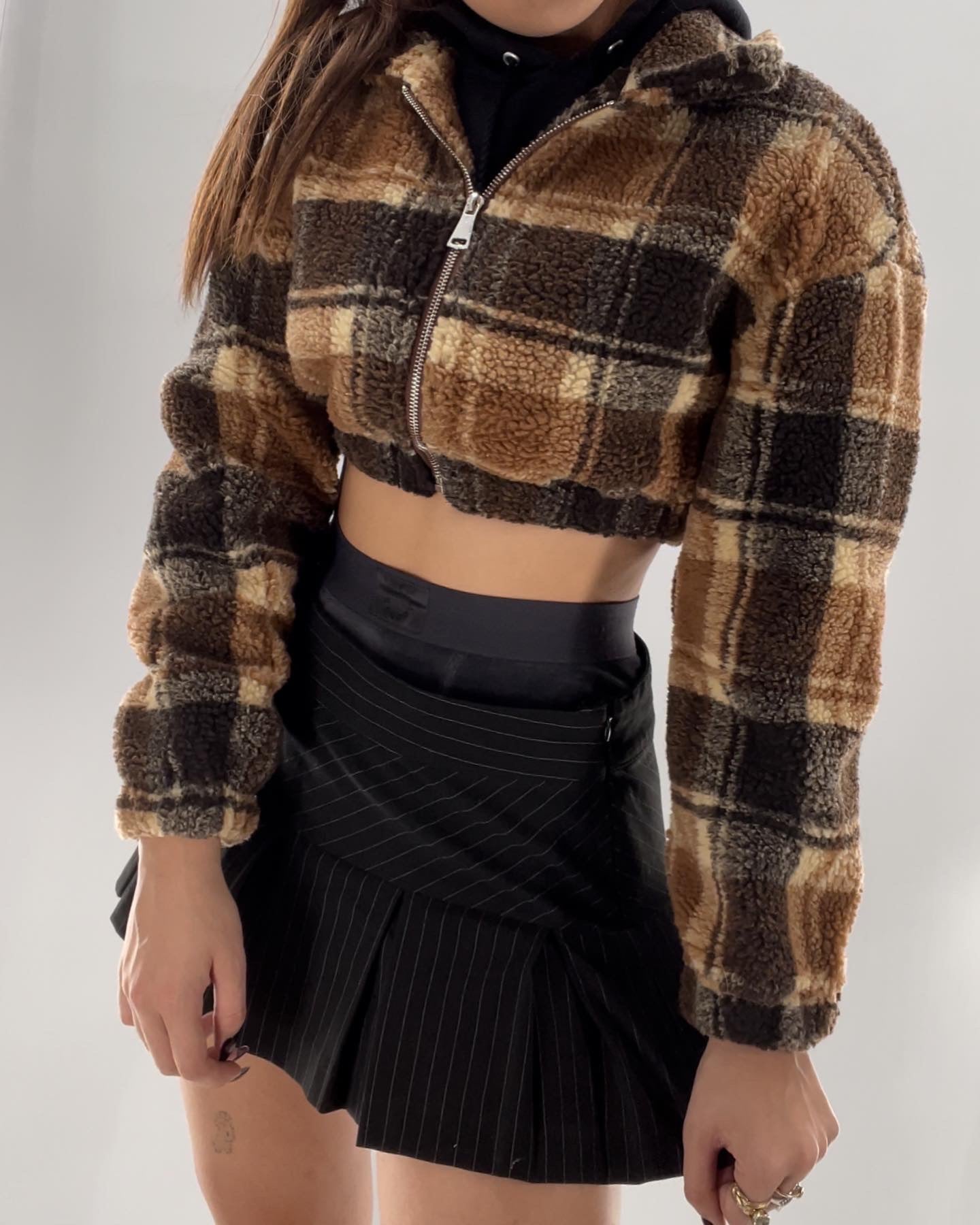 Cropped Teddy Sherpa Jacket
