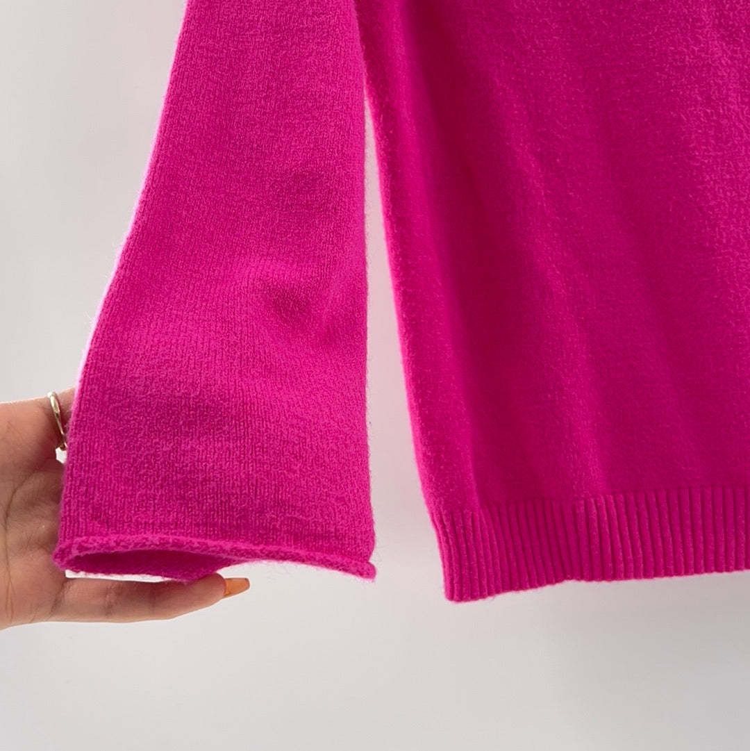 Anthropologie Hot Pink Turtle Neck Sweater (Size Small)
