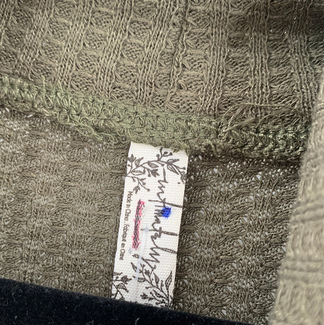 Free People Olive Knit Body Suit (XS)
