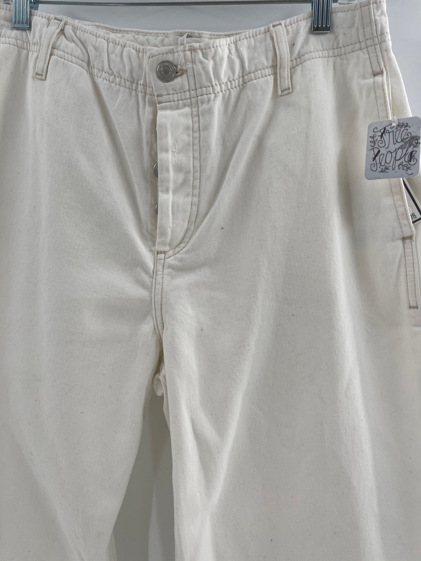 Free People White Jeans (Size 30)