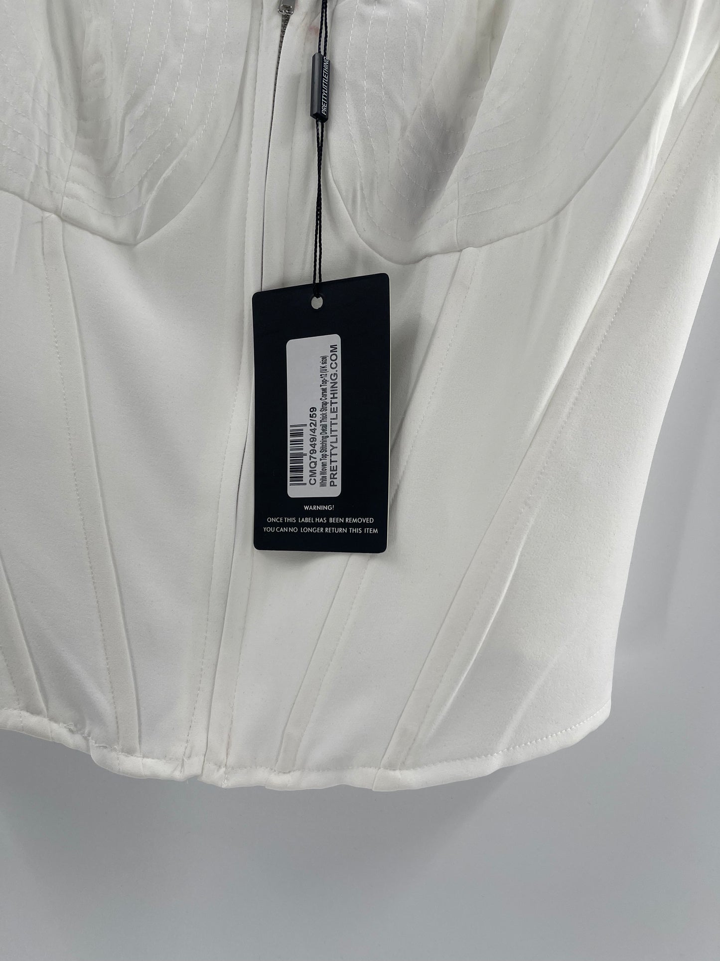 Pretty Little Thing White Bustier (8)