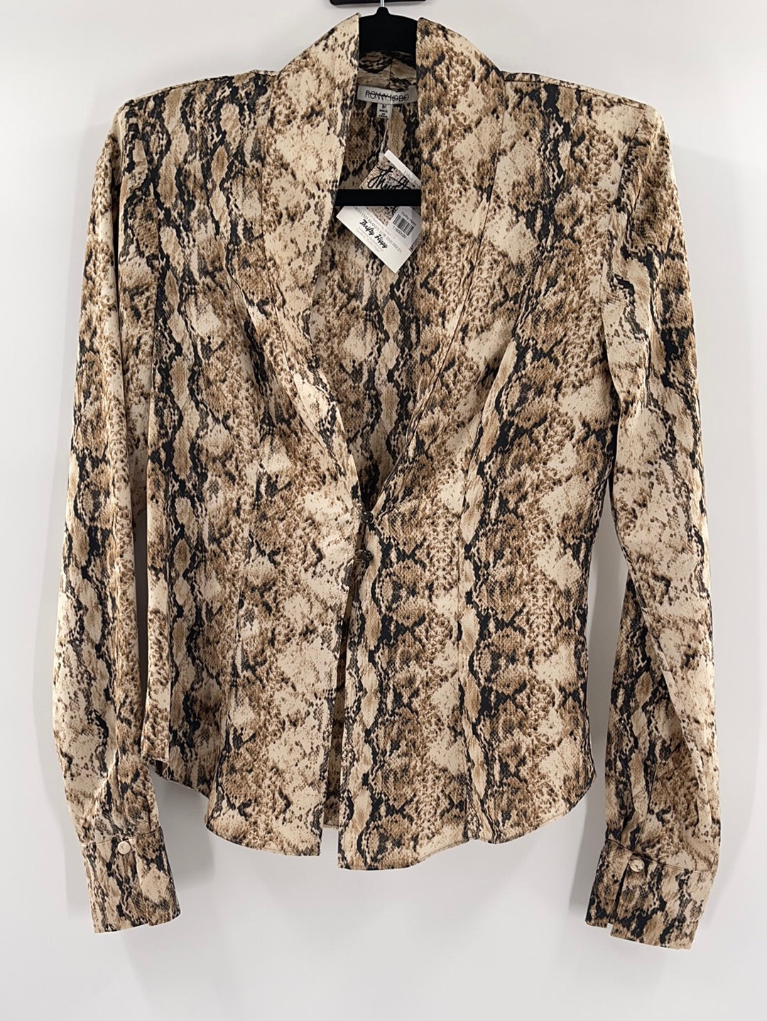 RONNY KOBO Snakeskin Print Blouse (M)
