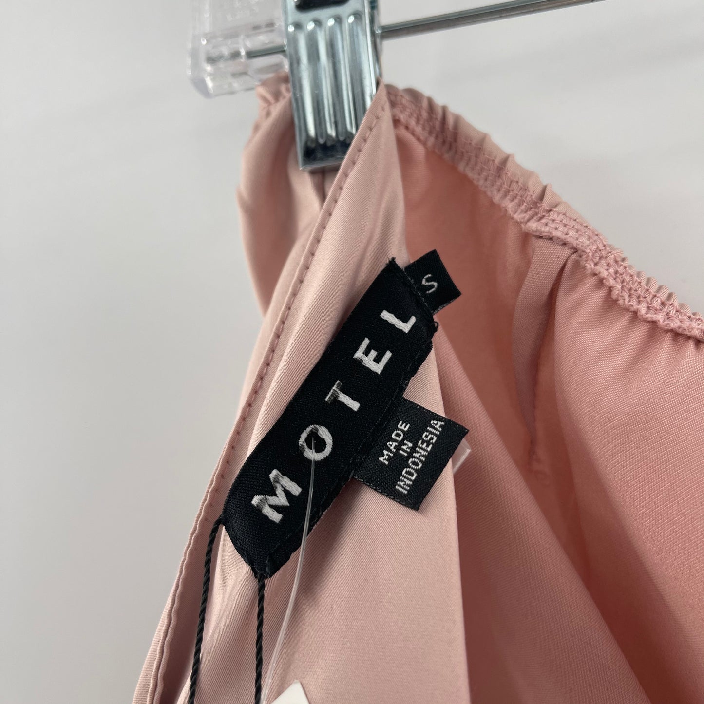 Motel Satin Pink Tie Back Bandeau (S)