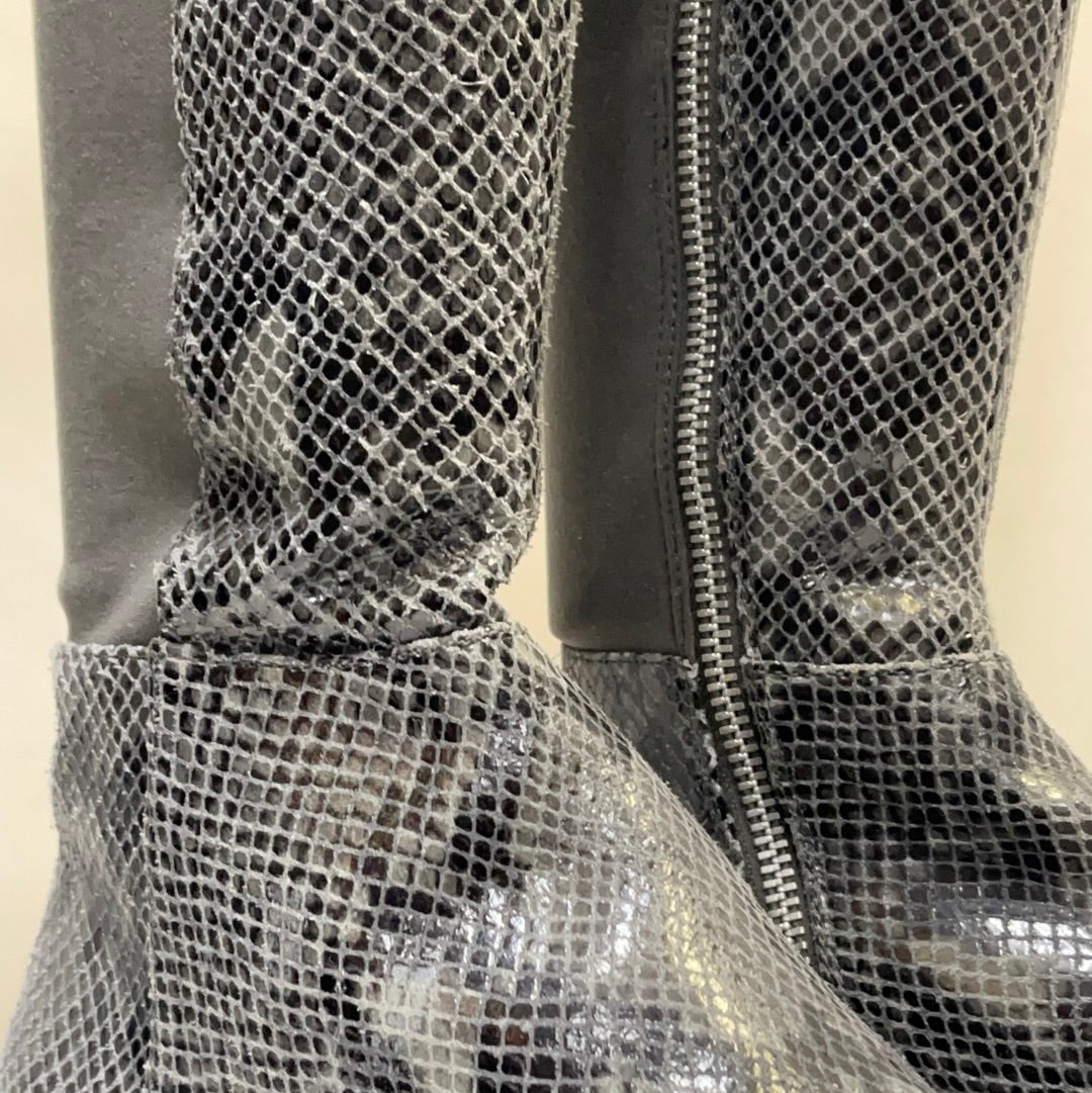Michael Kors snakeskin pattern boots