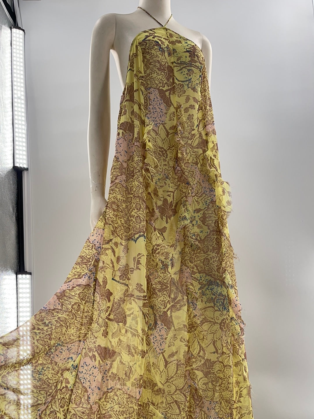 Intimately Free People Yellow Ruffled Maxi (S)