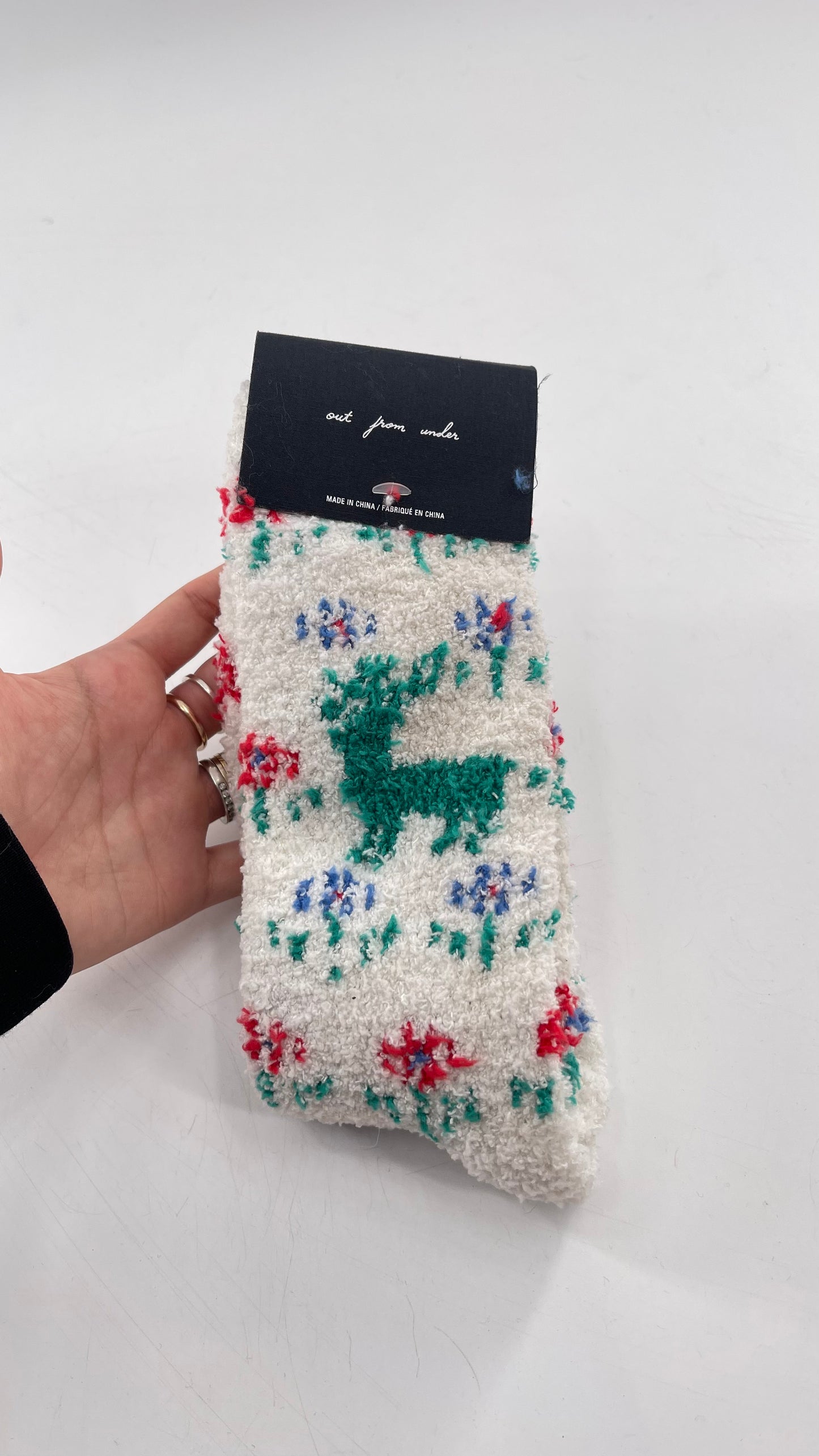 Urban Outfitters Fuzzy Holiday Socks