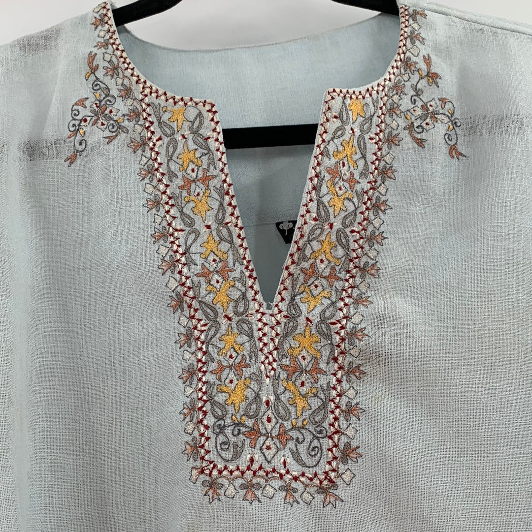 Powder Blue Linen Tunic (M)