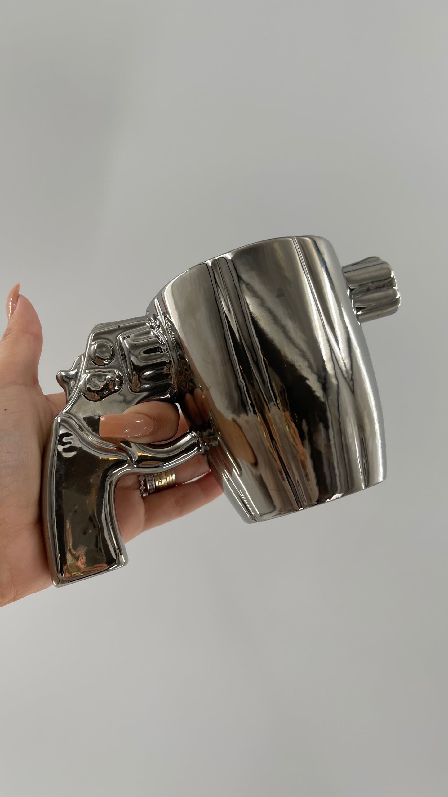 Chrome/Platinum Pistol Mug