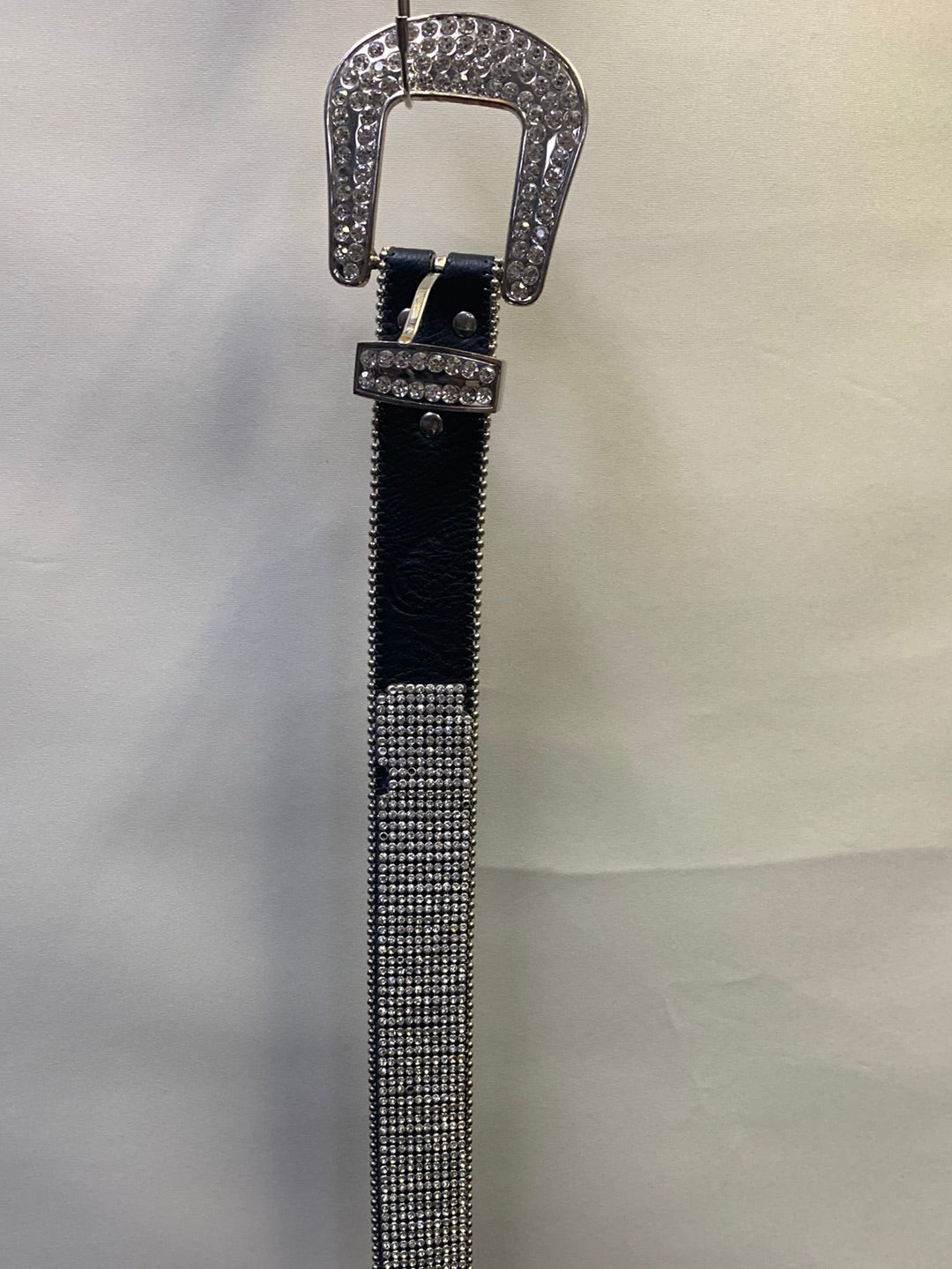 Free People Black Leather and Gemstones Belt