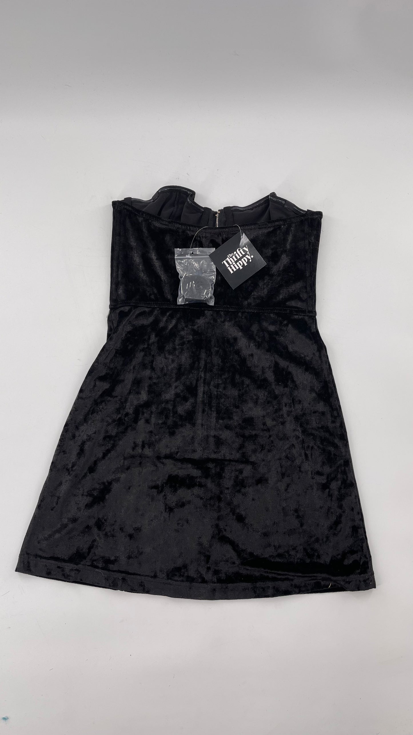 Black Urban Outfitters Zip Front Corset Dress (Large)