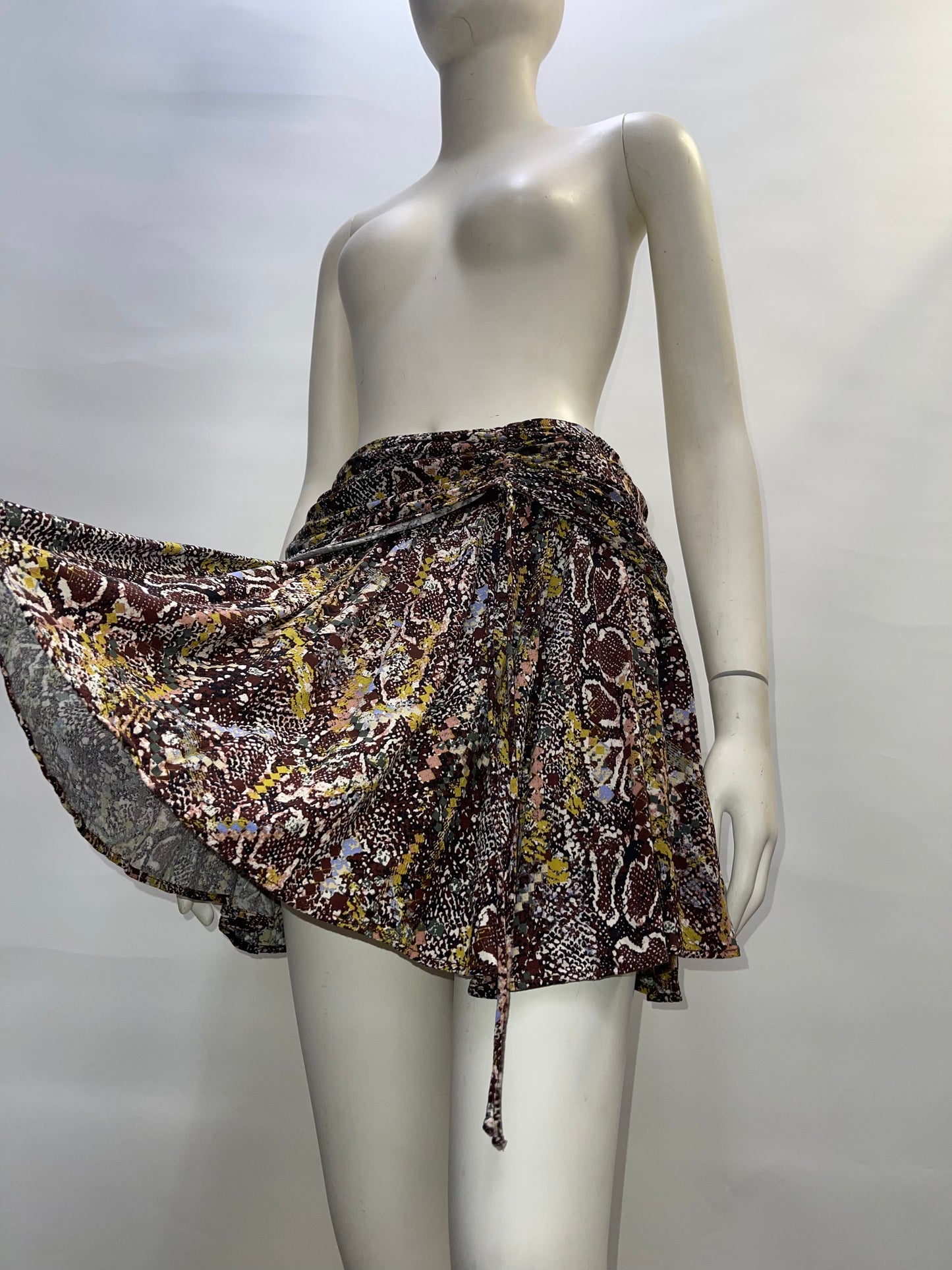Free People Snake Print Mini Skirt(Size 6) - with tag -
