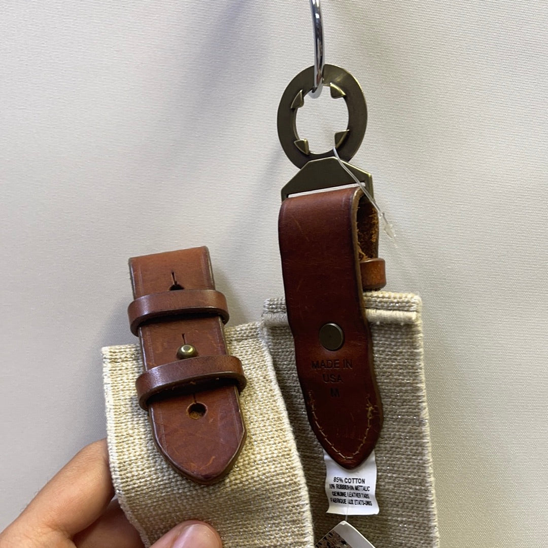 Anthropologie Elastic Tan Mild Sparkly Belt