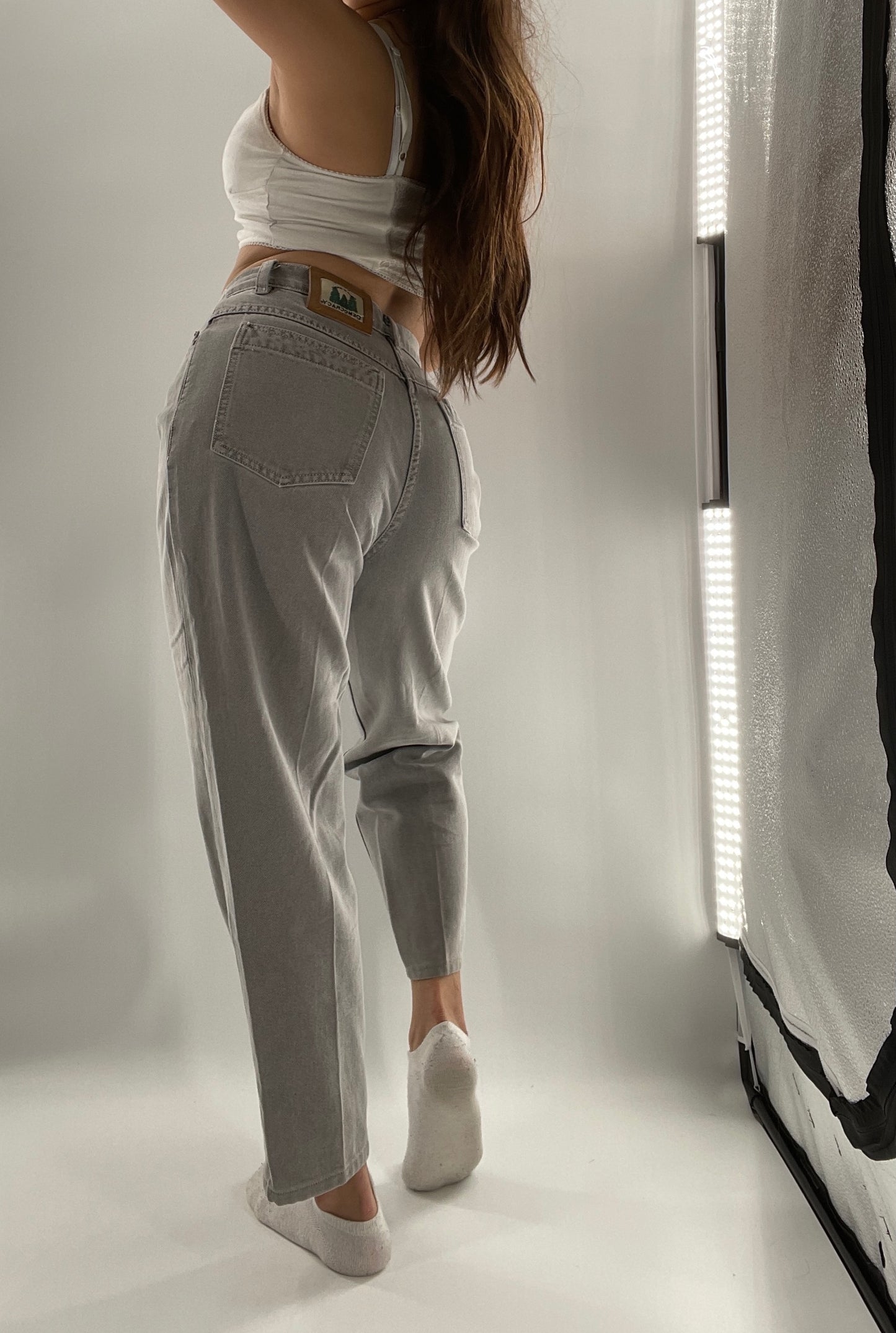 Vintage Democracy High Waisted Grey Jeans (6)