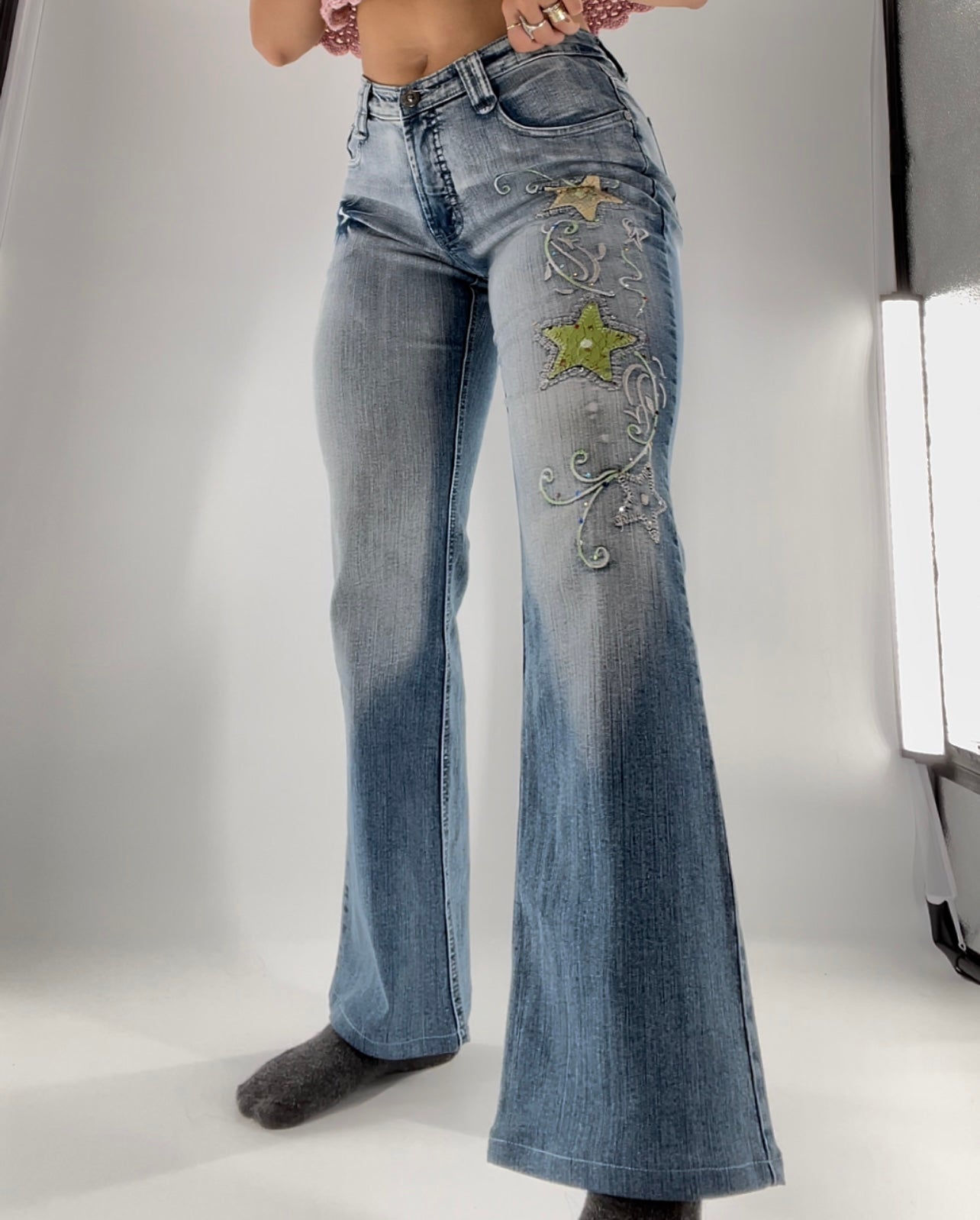 YYP Vintage 90s Embellished Flares (Sz27)