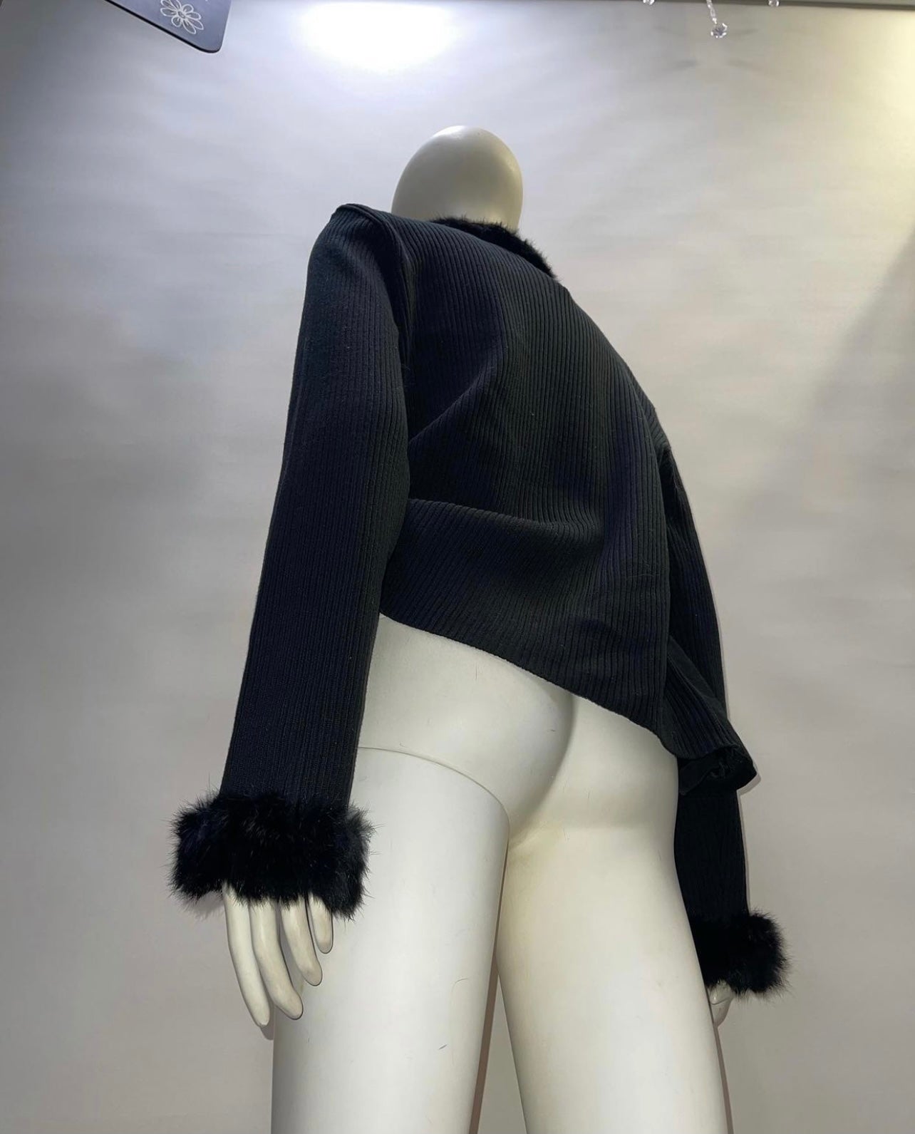 Vintage Jacket with Fur Cuffs + Collar