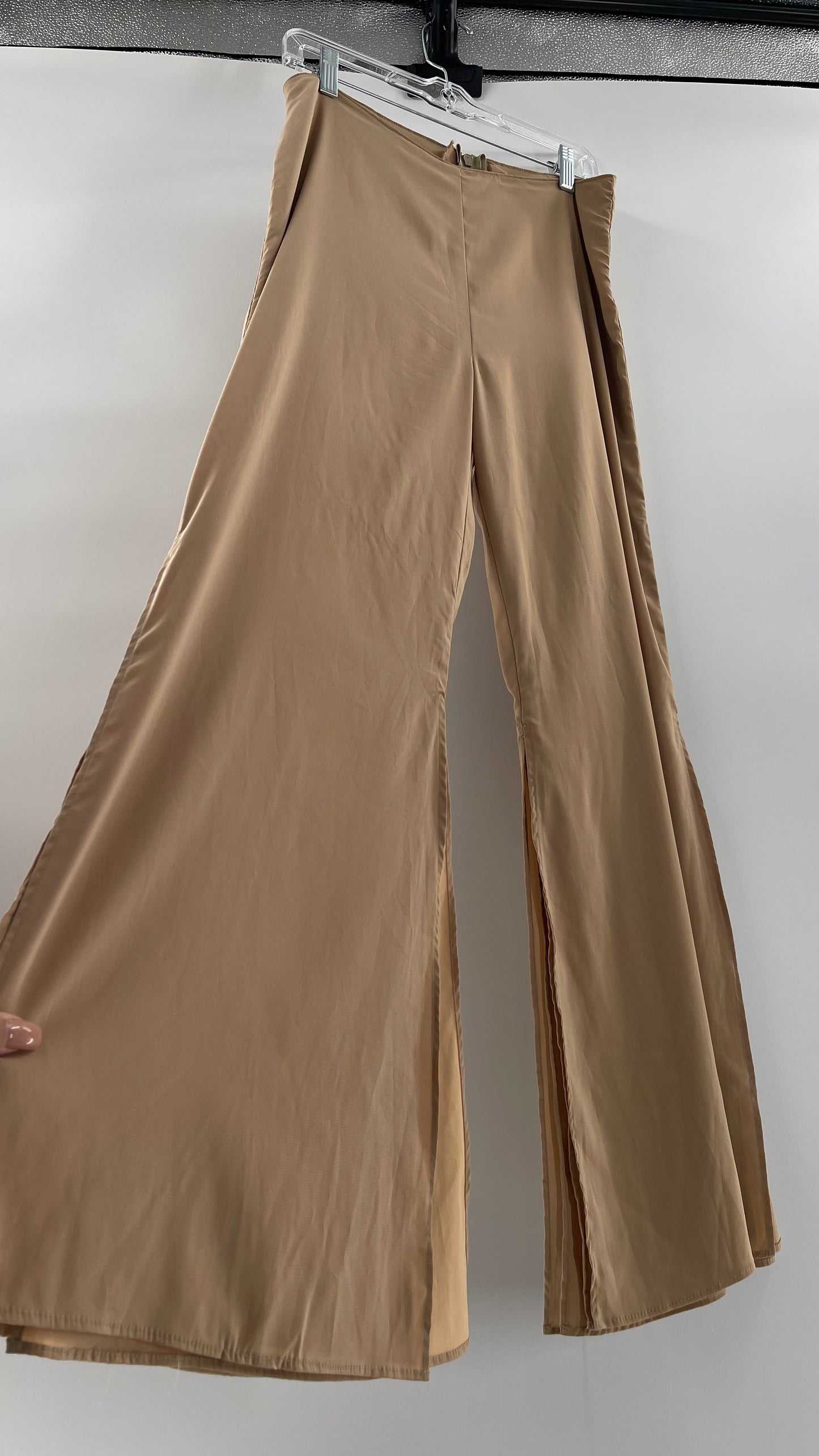 Vintage Tan Hotpants with Double Layered Hem (6/8)