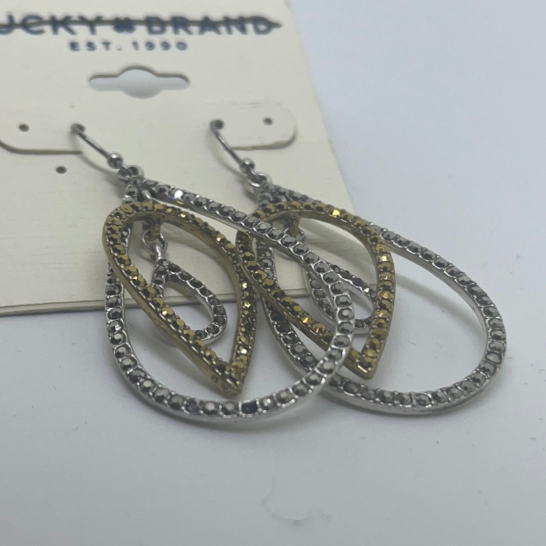 Lucky Brand Sparkly Tear Drop Earrings