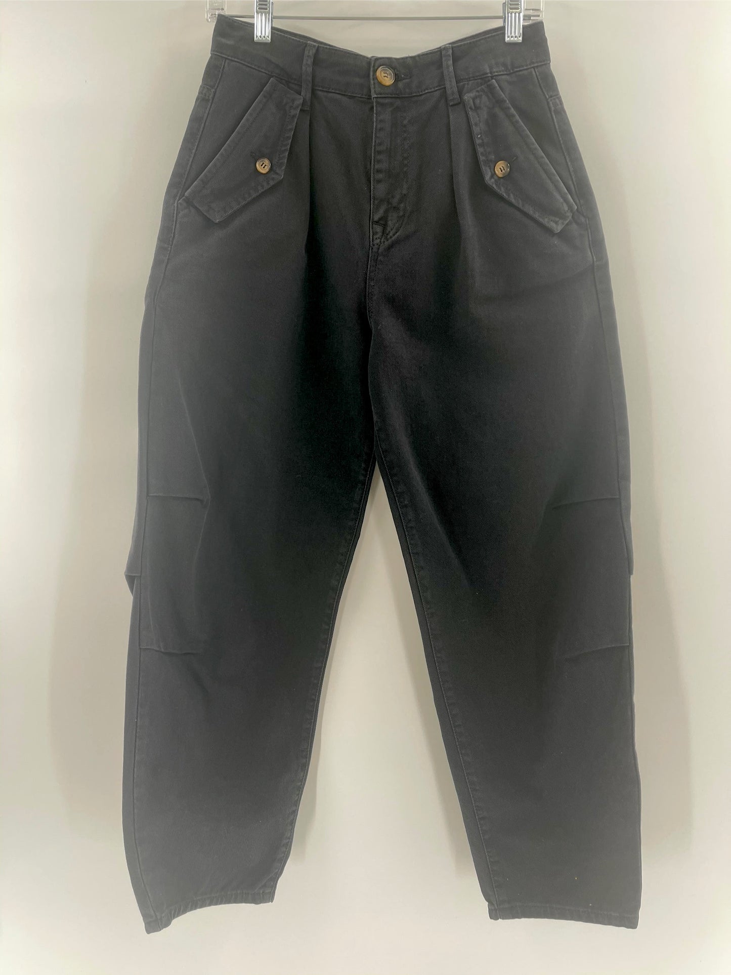 Free People Button up Black Jeans (Size 27)