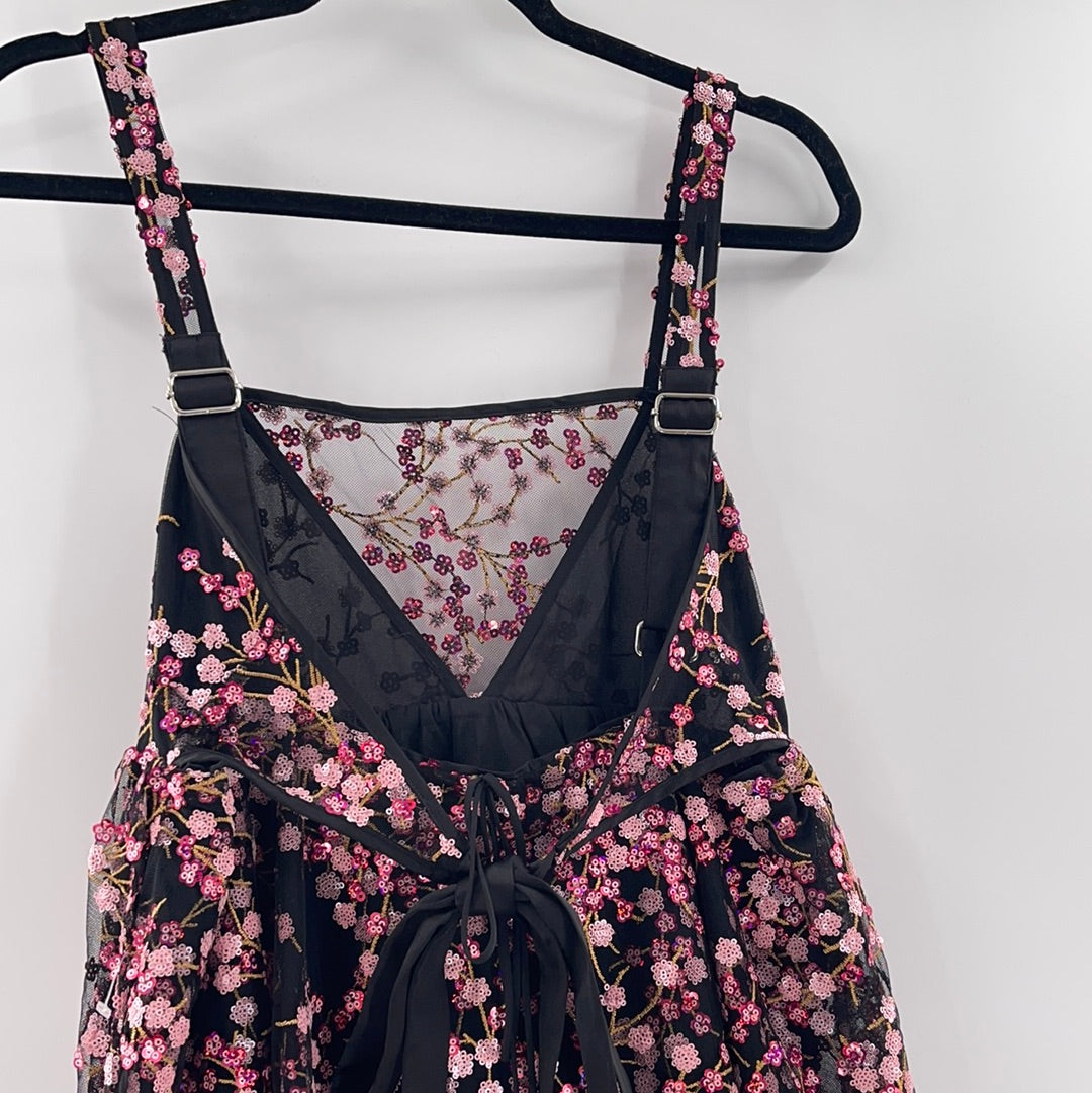 For Love and Lemons Sequin Ruffle Dress (Medium)