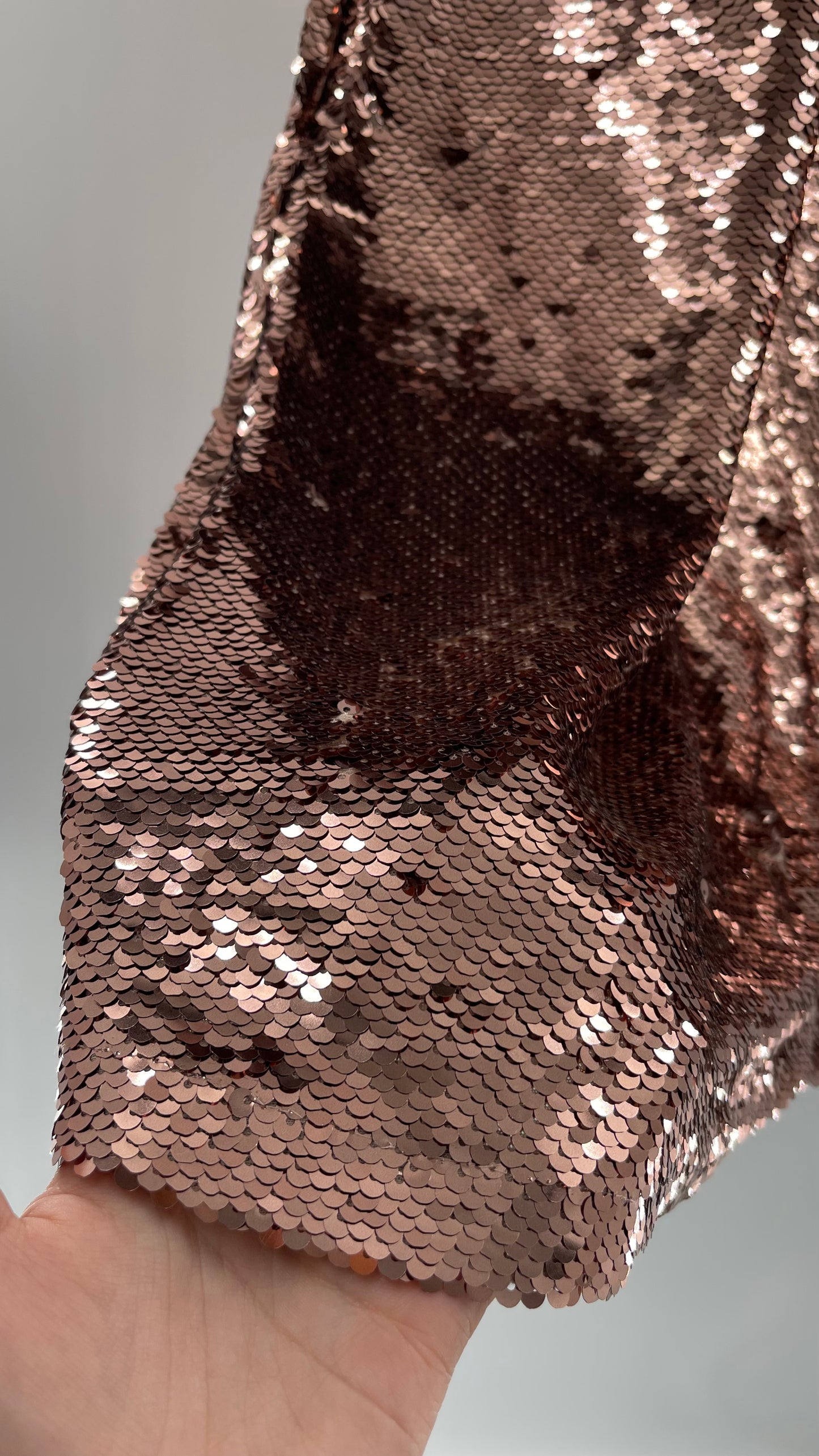 Free People X BB Dakota A Pretty Penny Rose Gold/Copper Sequin Dress (Medium)