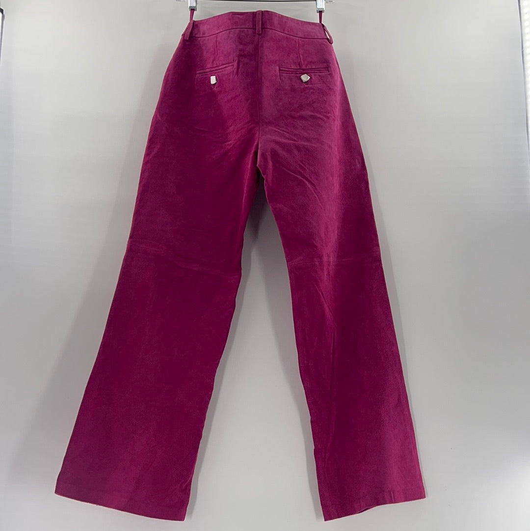 Vintage J.G. Hook Hot Pink 100% Genuine Leather Pants (Size 10)