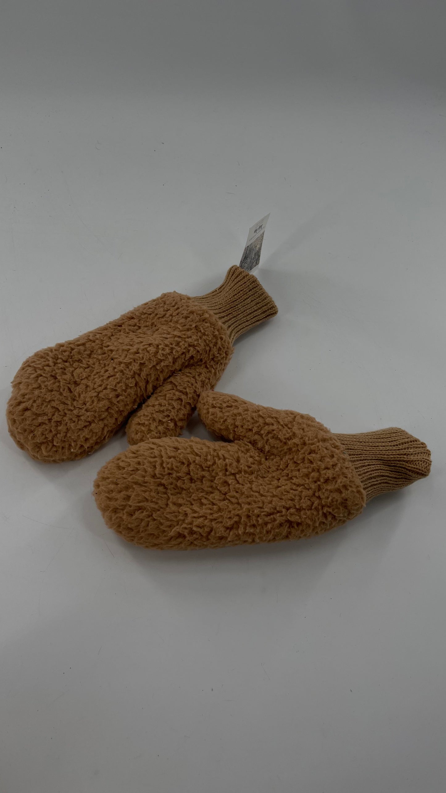 Urban Outfitters Brown Teddy/Sherpa Mittens