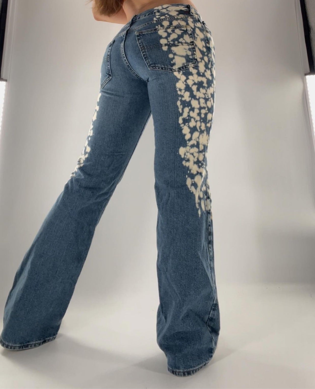 Vintage, Bleached Tommy Jeans (Sz 4)