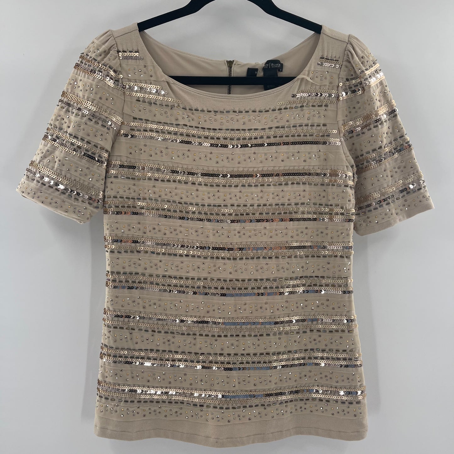 White House Black Market Embellished T (S)