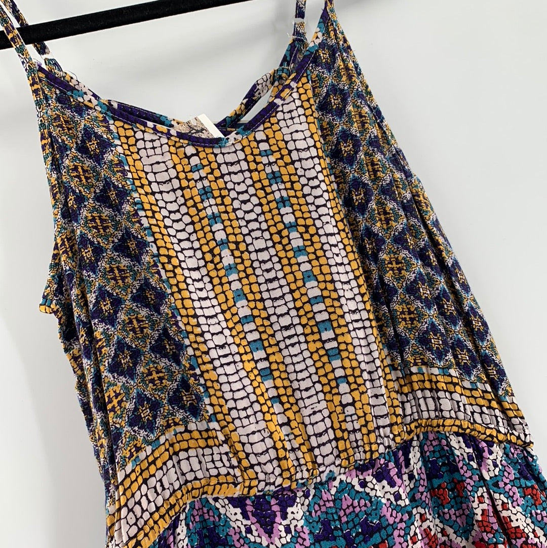 ANGIE Colorful Geometric Romper (M)