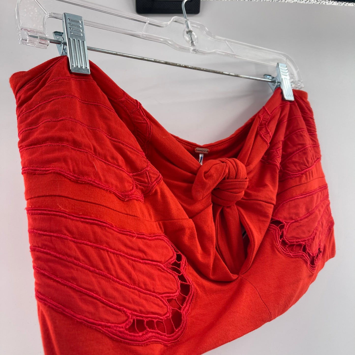 Free People Orange Cropped Tube Top (L)