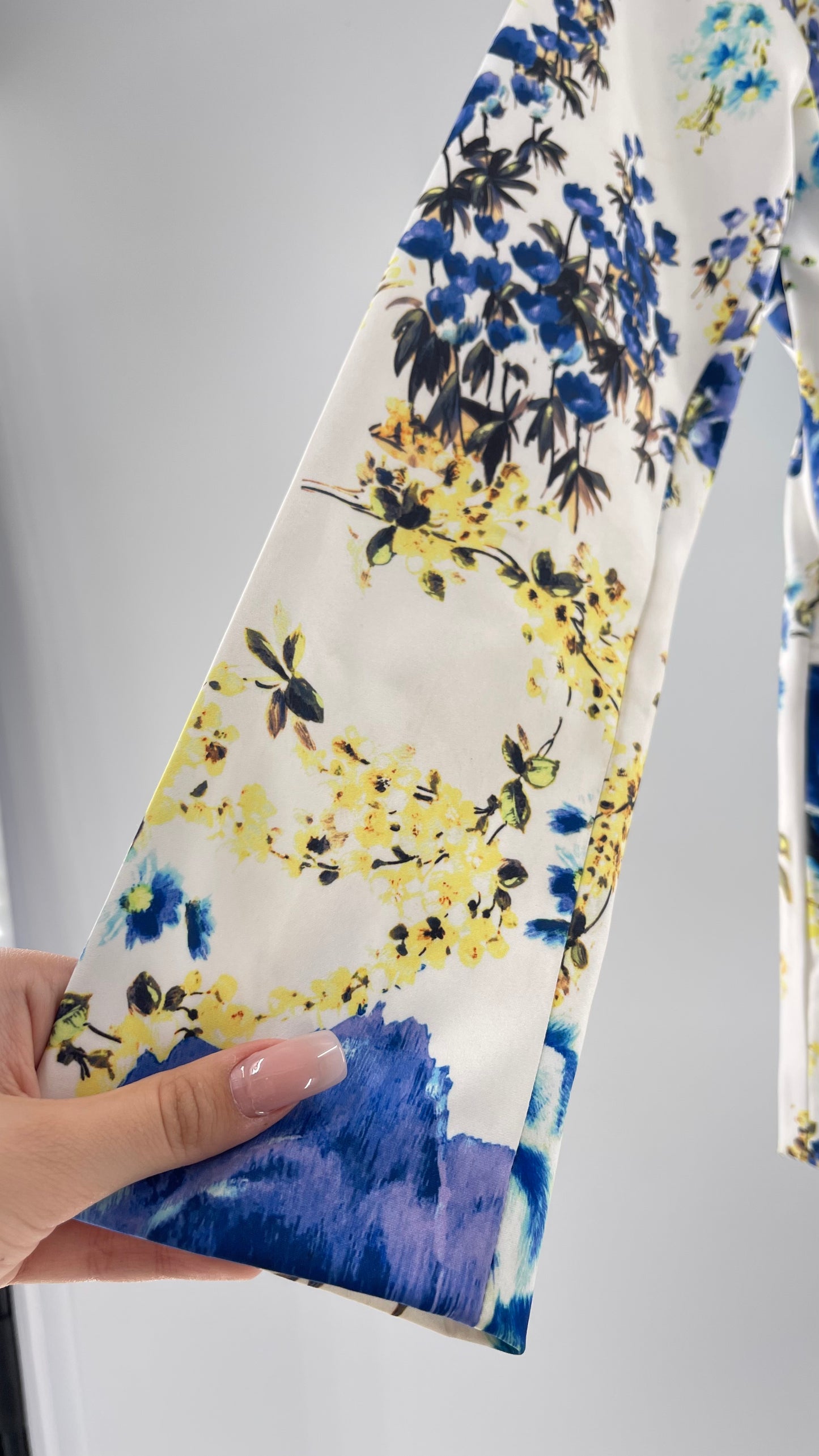 ASOS White Floral Blazer and Trouser Set (Size 4 blazer, Size 6 trouser)