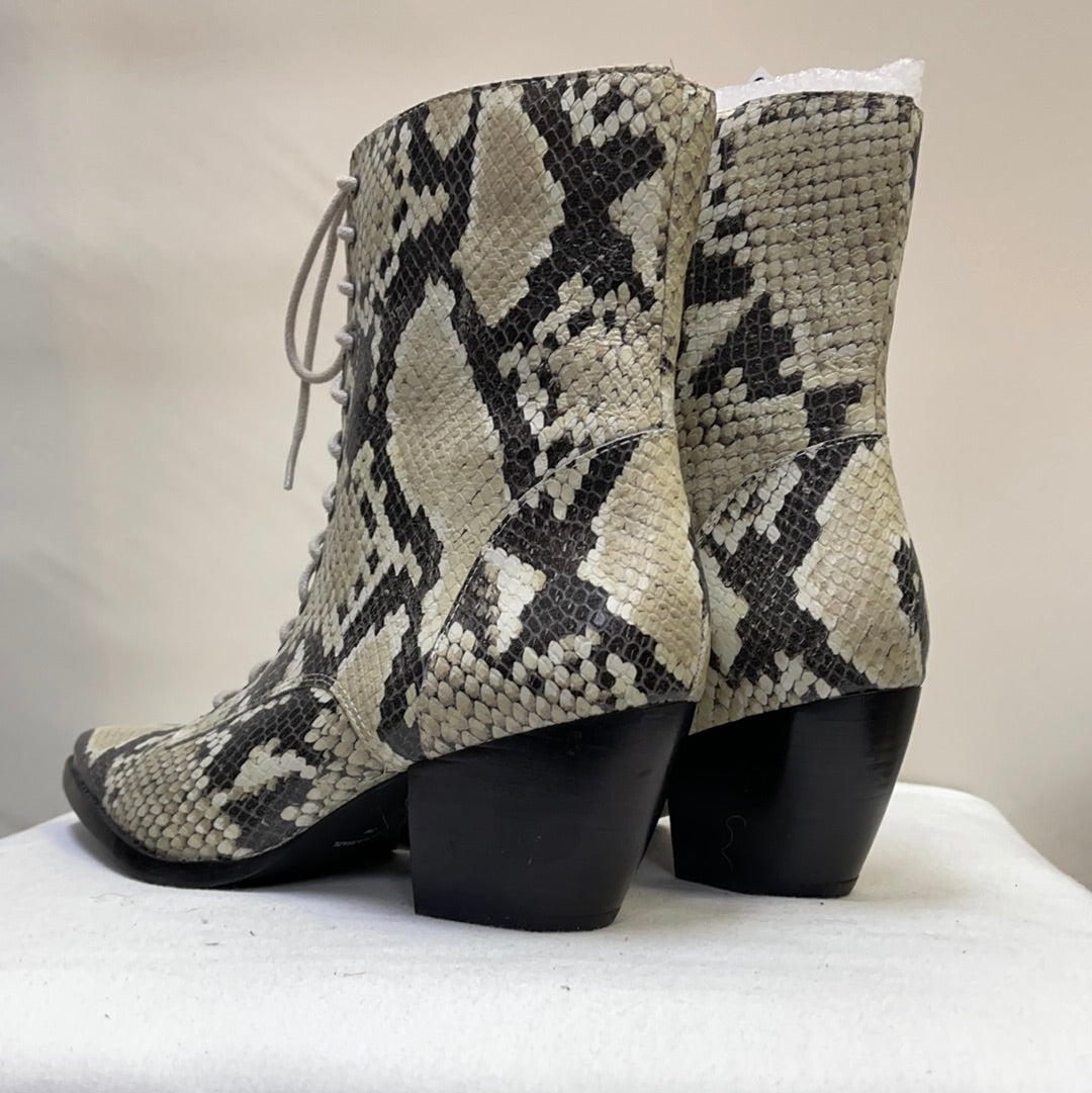 Matisse Snake Pattern Zip Up Boots