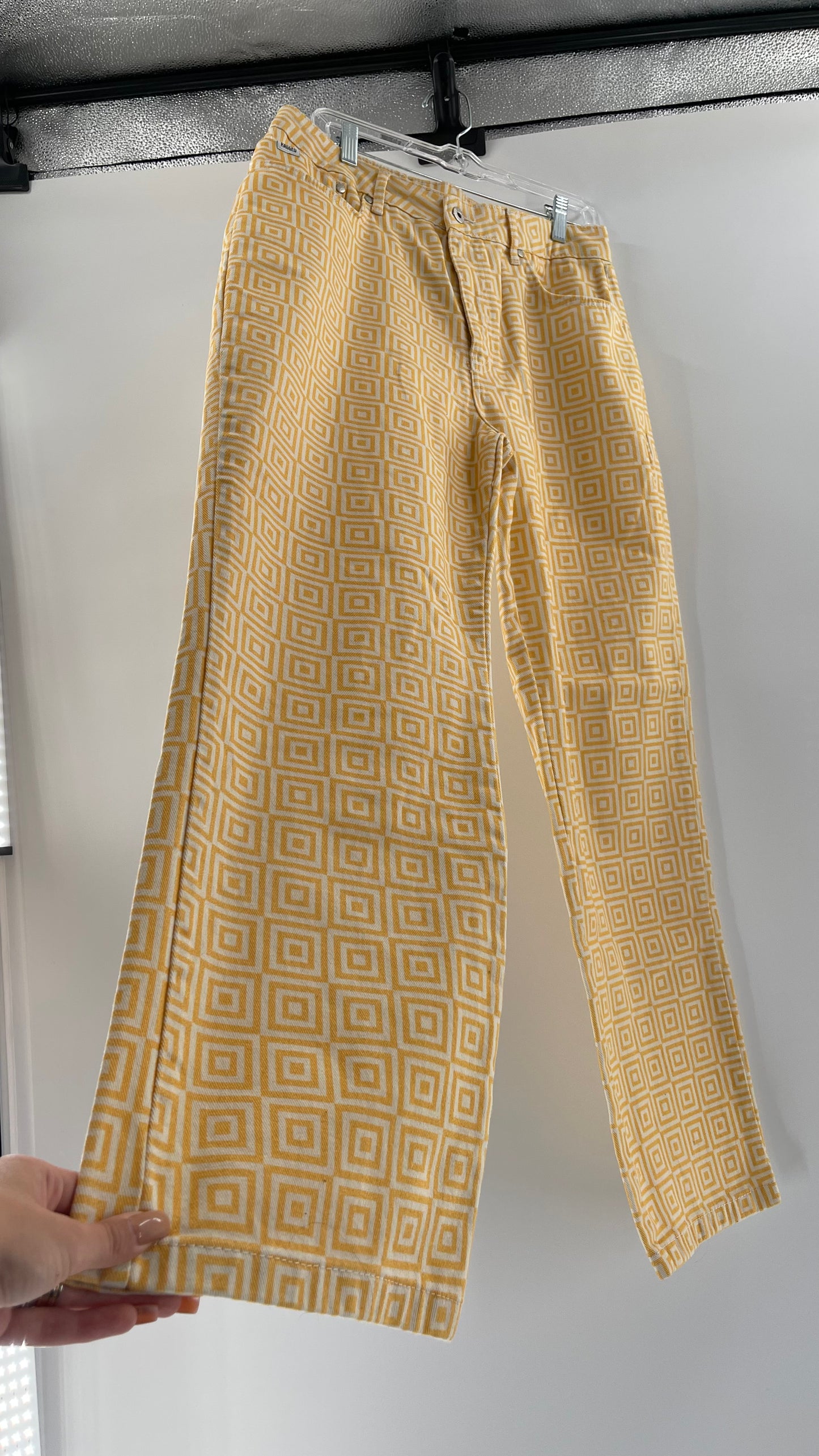 Ragged Priest White/Yellow Square Straight Legs (34)