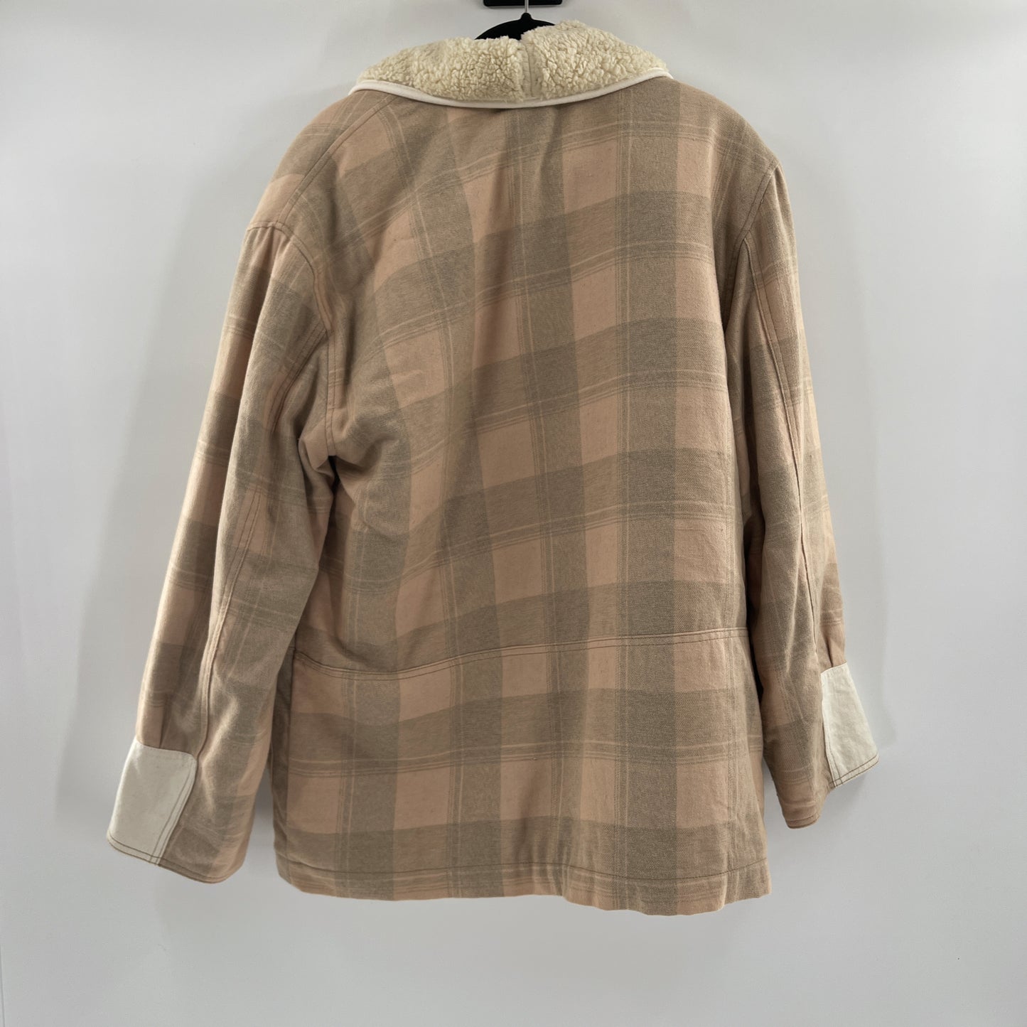 Free People Plaid Sherpa Jacket (M)