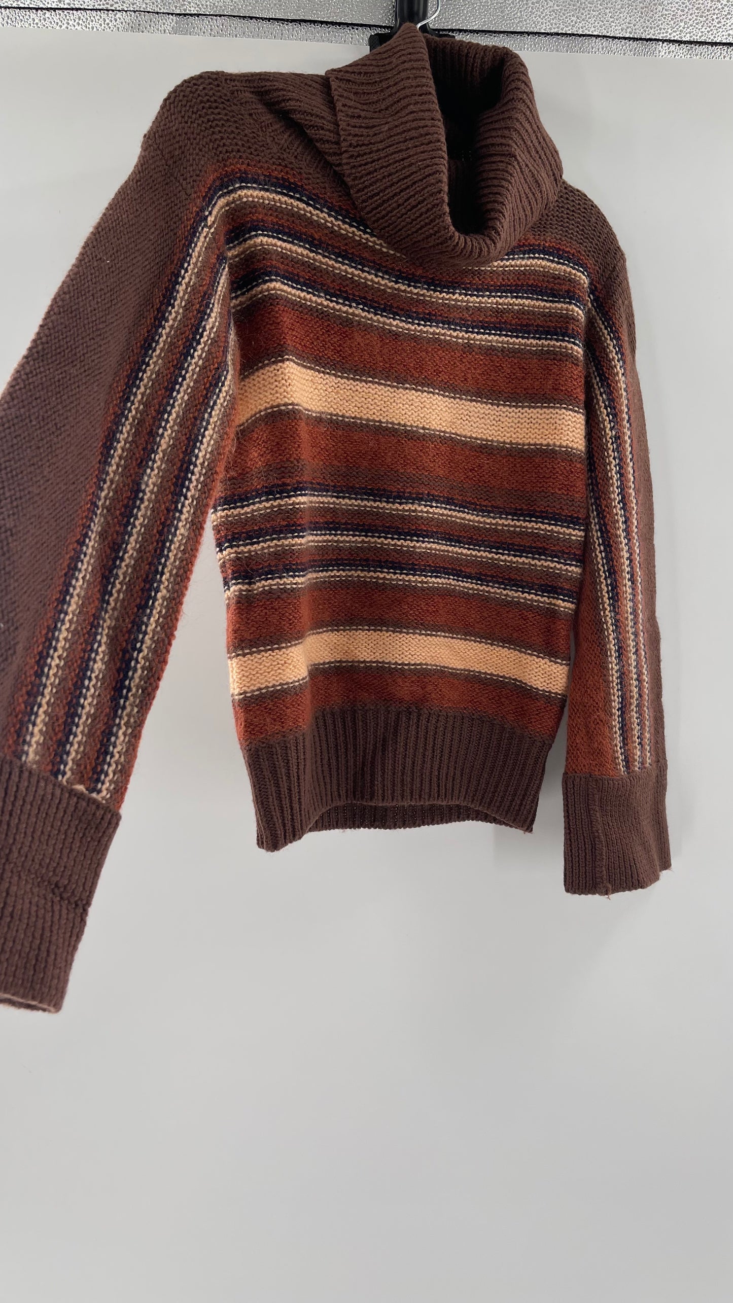 GALMILA Anthropologie Brown Striped Sweater (Medium)