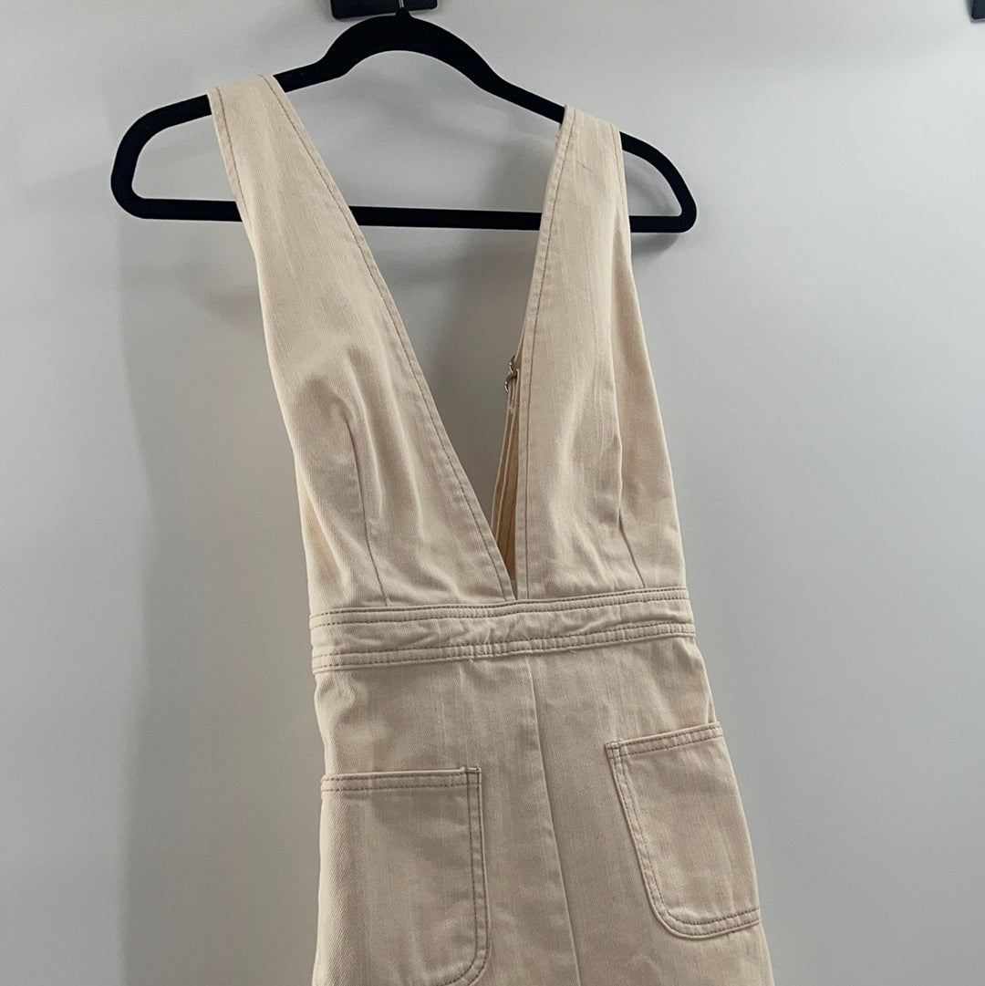 BDG Cream Overall Dress (10) BDG Cream Overall Dress (10)