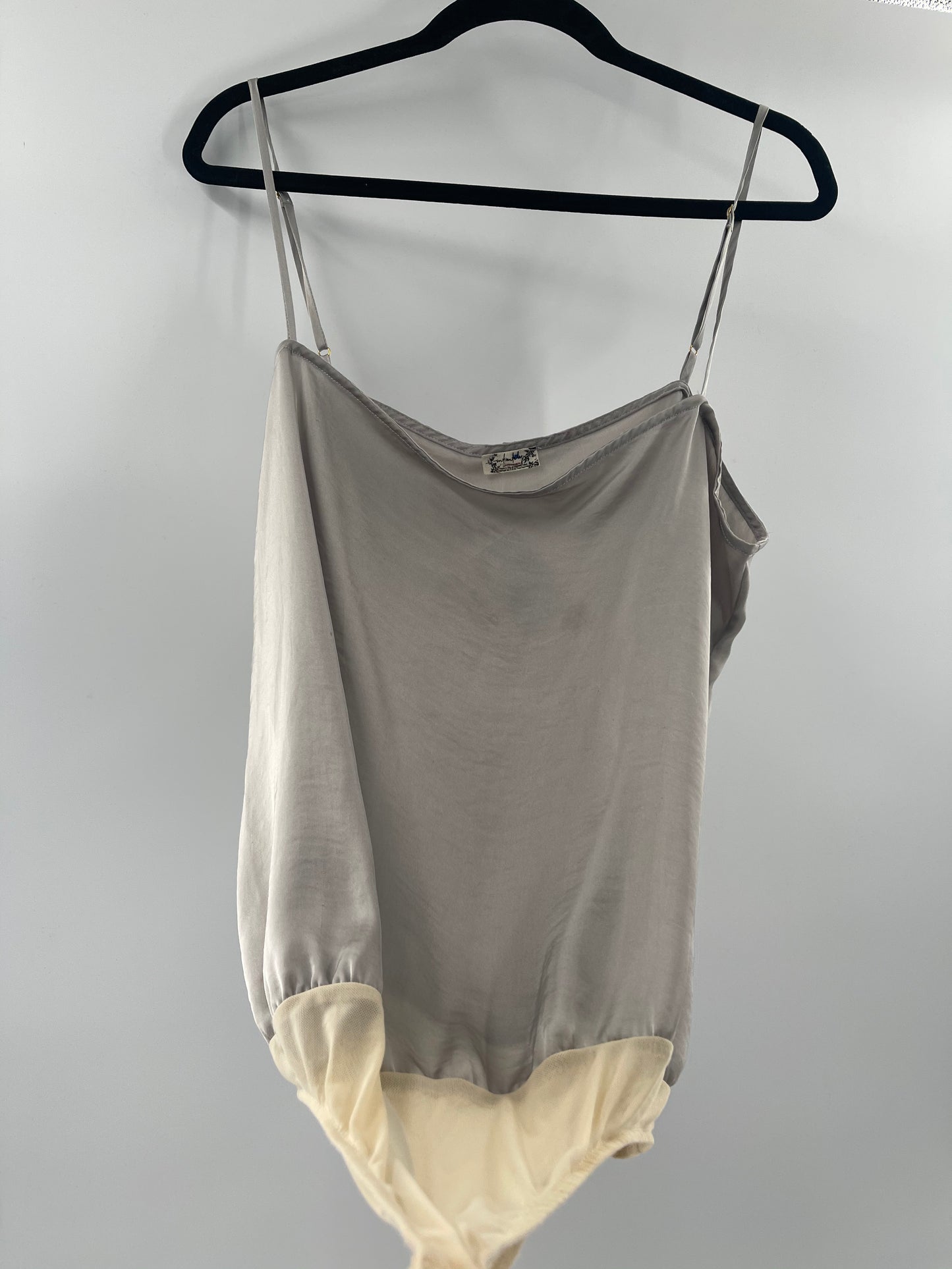Intimately Free People Silky Silver Bodysuit (L)