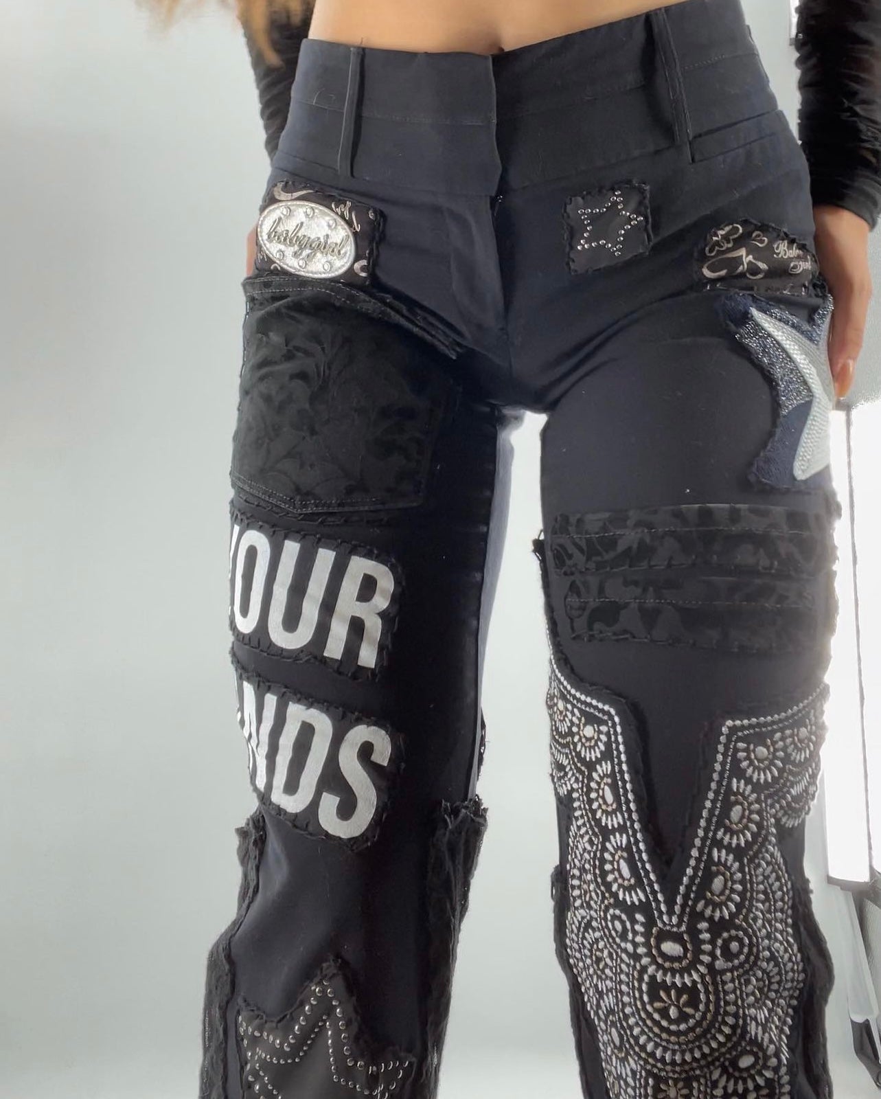 Custom - Handmade Patchwork Embroidered Flares (S)