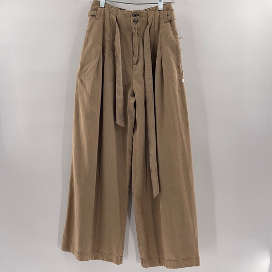 Free People Pleated with Belt Wide Leg Pants (Size 0) *veeery soft*