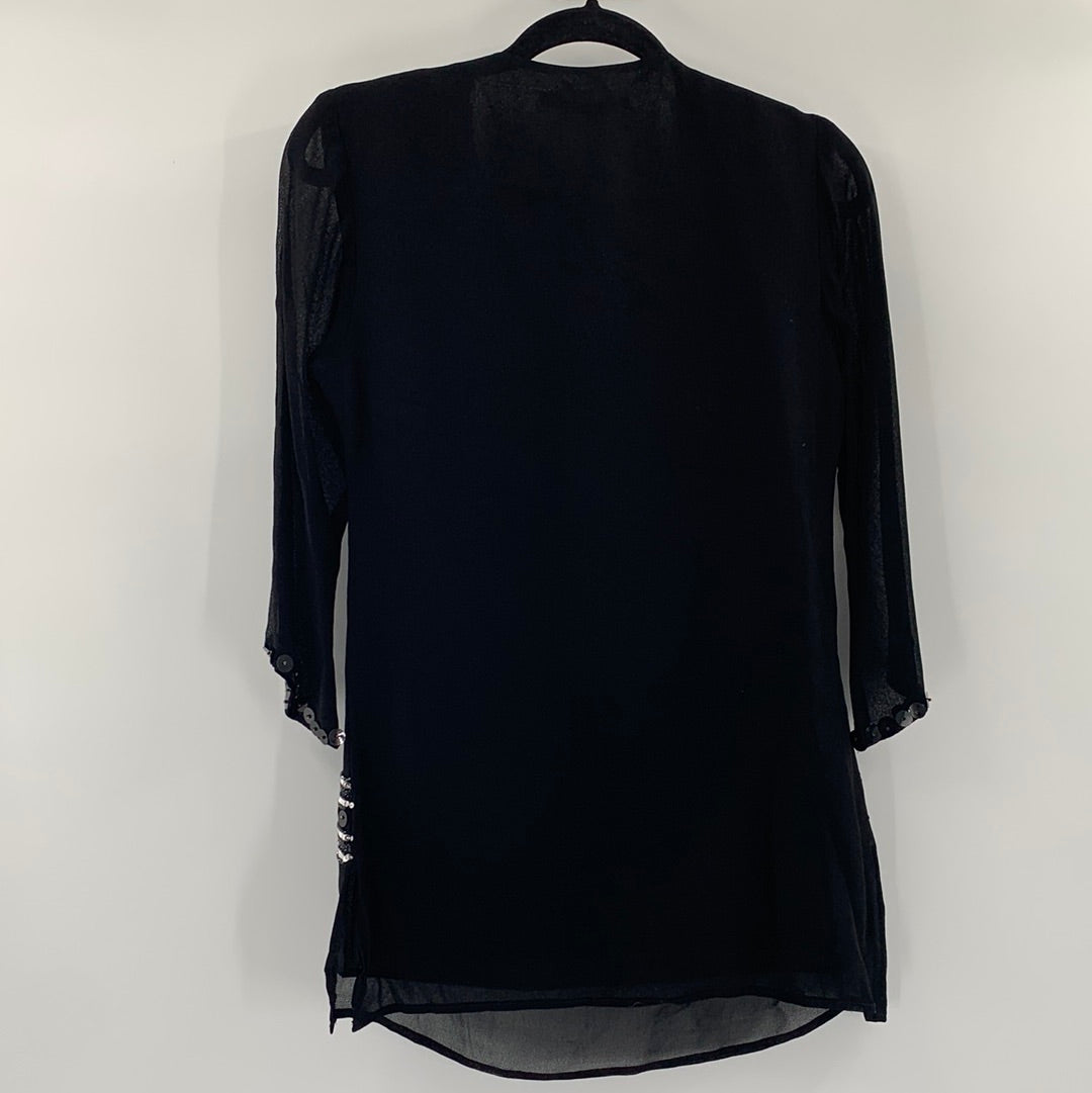 ENV black embellished tunic (M)