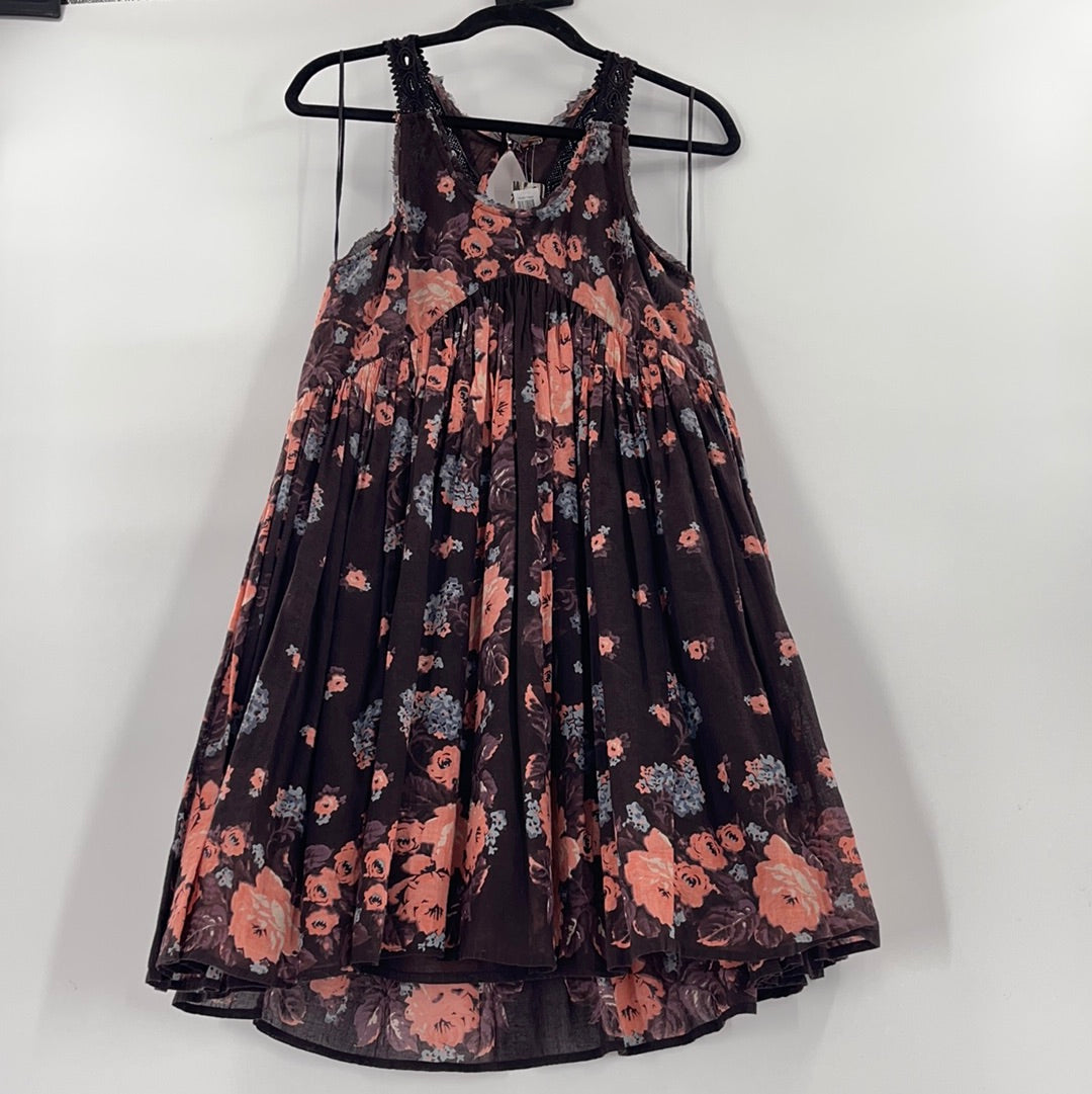 Free People Plum Floral Mini Dress (SzS)