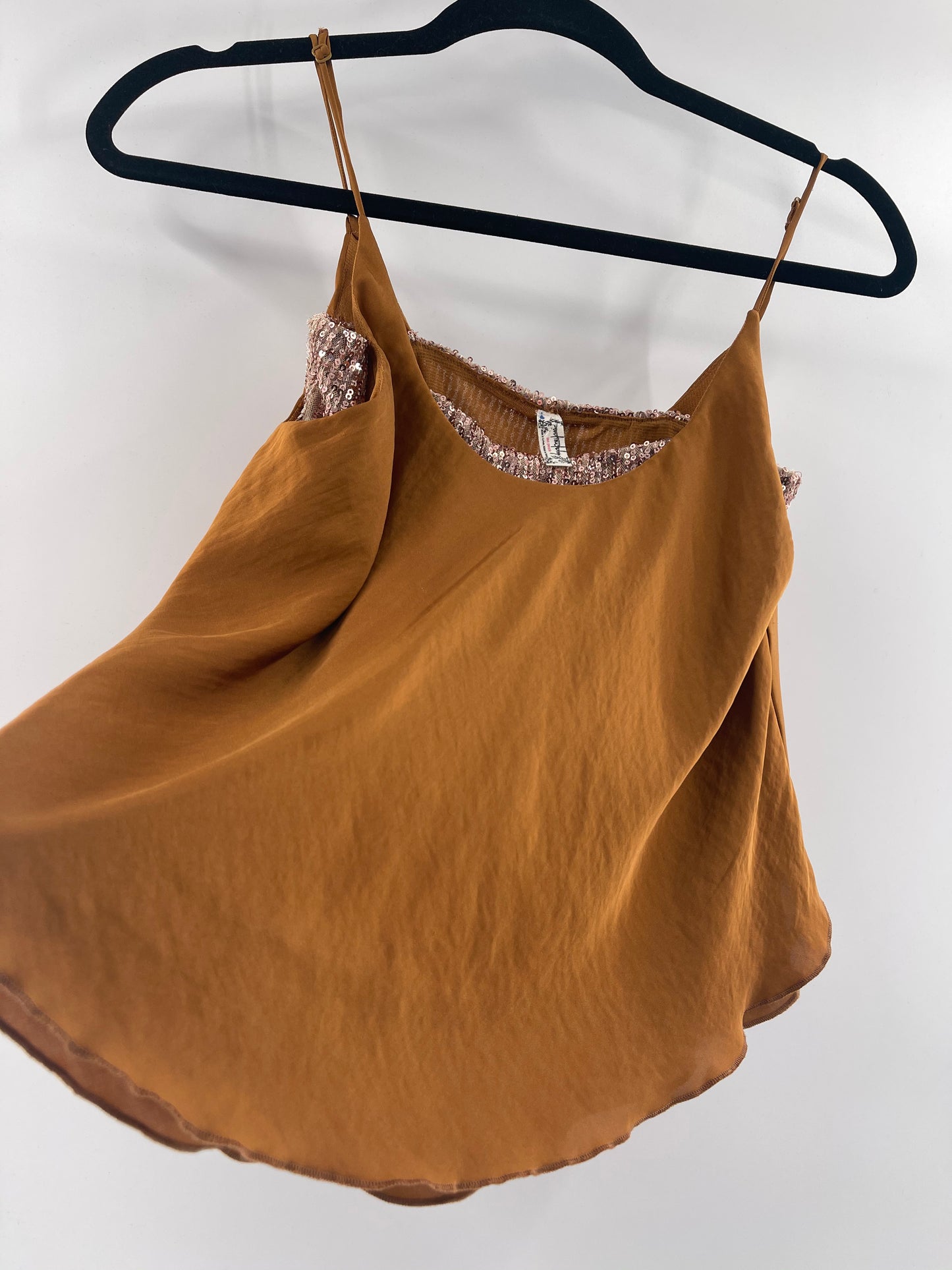 Intimately Free People Bronze Sequin/Satin Tank (XS)